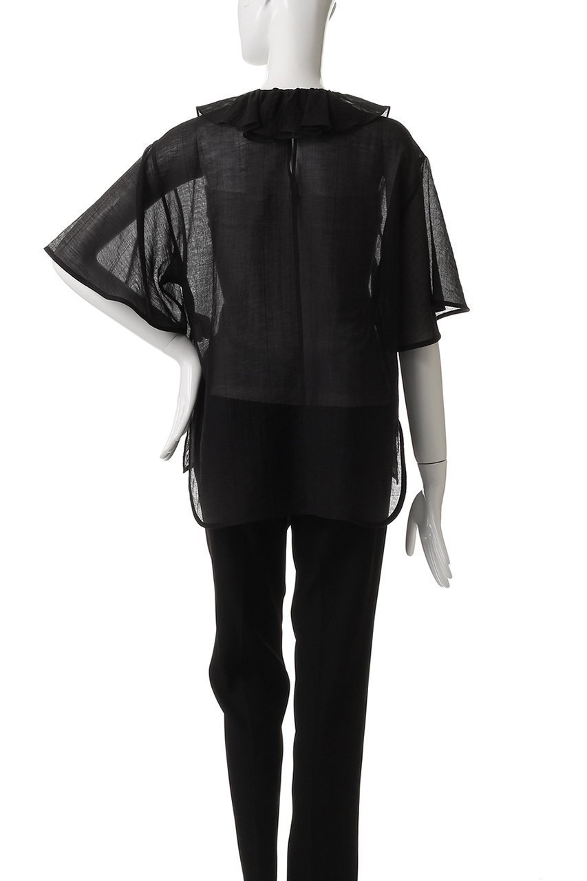 【デパリエ/DEPAREILLE】のコットンナイロンシアーラッフルブラウス 人気、トレンドファッション・服の通販 founy(ファニー) 　ファッション　Fashion　レディースファッション　WOMEN　トップス・カットソー　Tops/Tshirt　シャツ/ブラウス　Shirts/Blouses　エレガント 上品　Elegant　シアー　Sheer　スリーブ　Sleeve　ハーフ　Half　フェミニン　Feminine　ラッフル　Raffle　ロング　Long　夏　Summer　NEW・新作・新着・新入荷　New Arrivals　春　Spring　S/S・春夏　Ss・Spring/Summer　other-4|ID: prp329100004517461 ipo3291000000031929184