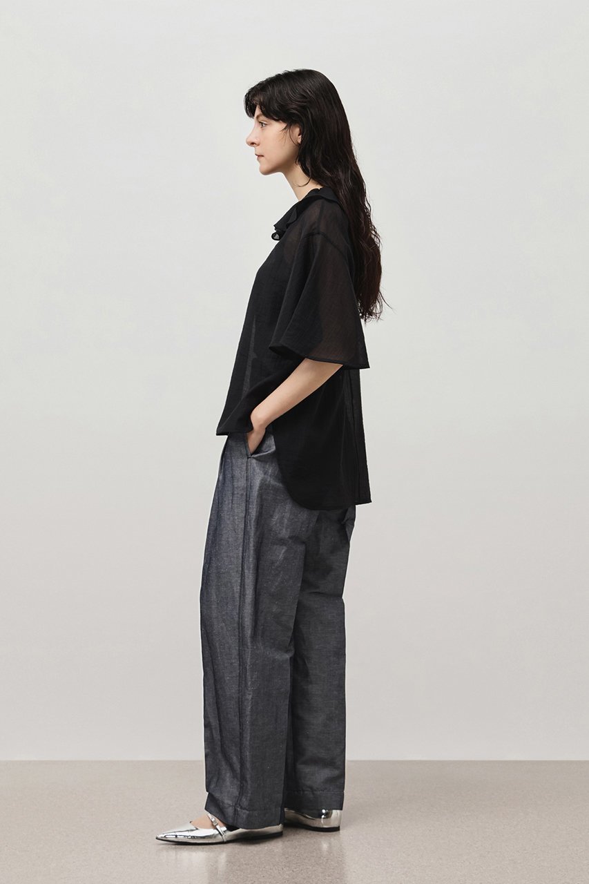 【デパリエ/DEPAREILLE】のコットンナイロンシアーラッフルブラウス 人気、トレンドファッション・服の通販 founy(ファニー) 　ファッション　Fashion　レディースファッション　Ladies' Fashion Online　トップス・カットソー　Tops/Tshirt　シャツ/ブラウス　Shirts/Blouses　エレガント 上品　Elegant　シアー　Sheer　ショート　Short　スリーブ　Sleeve　ハーフ　Half　フェミニン　Feminine　ラッフル　Raffle　夏　Summer　春　Spring　S/S・春夏　Ss・Spring/Summer　other-8|ID: prp329100004517461 ipo3291000000032287195