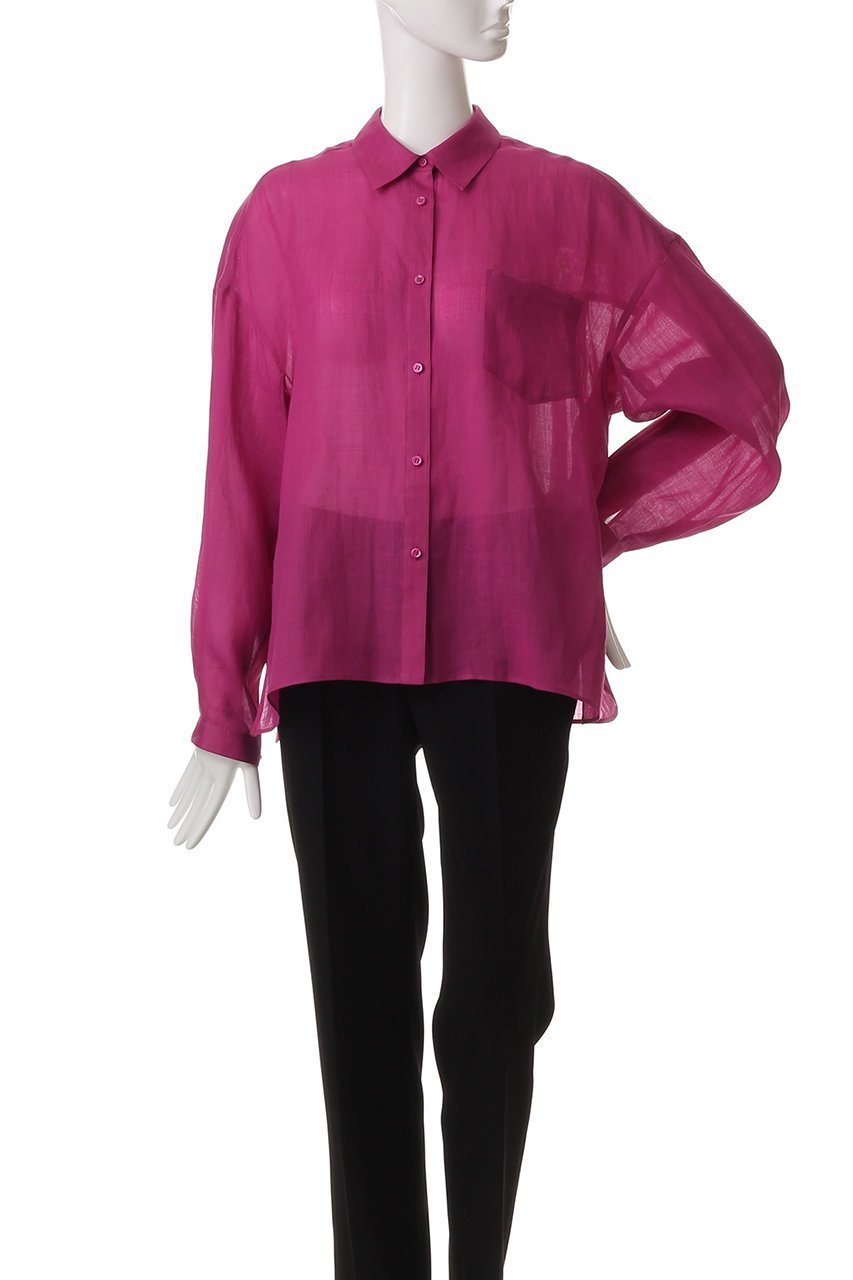 【デパリエ/DEPAREILLE】のラミーレギュラーカラーシャツ 人気、トレンドファッション・服の通販 founy(ファニー) 　ファッション　Fashion　レディースファッション　WOMEN　トップス・カットソー　Tops/Tshirt　シャツ/ブラウス　Shirts/Blouses　ギャザー　Gather　シアー　Sheer　スリーブ　Sleeve　フェミニン　Feminine　レギュラー　Regular　ロング　Long　夏　Summer　NEW・新作・新着・新入荷　New Arrivals　春　Spring　S/S・春夏　Ss・Spring/Summer　other-2|ID: prp329100004517463 ipo3291000000031929196