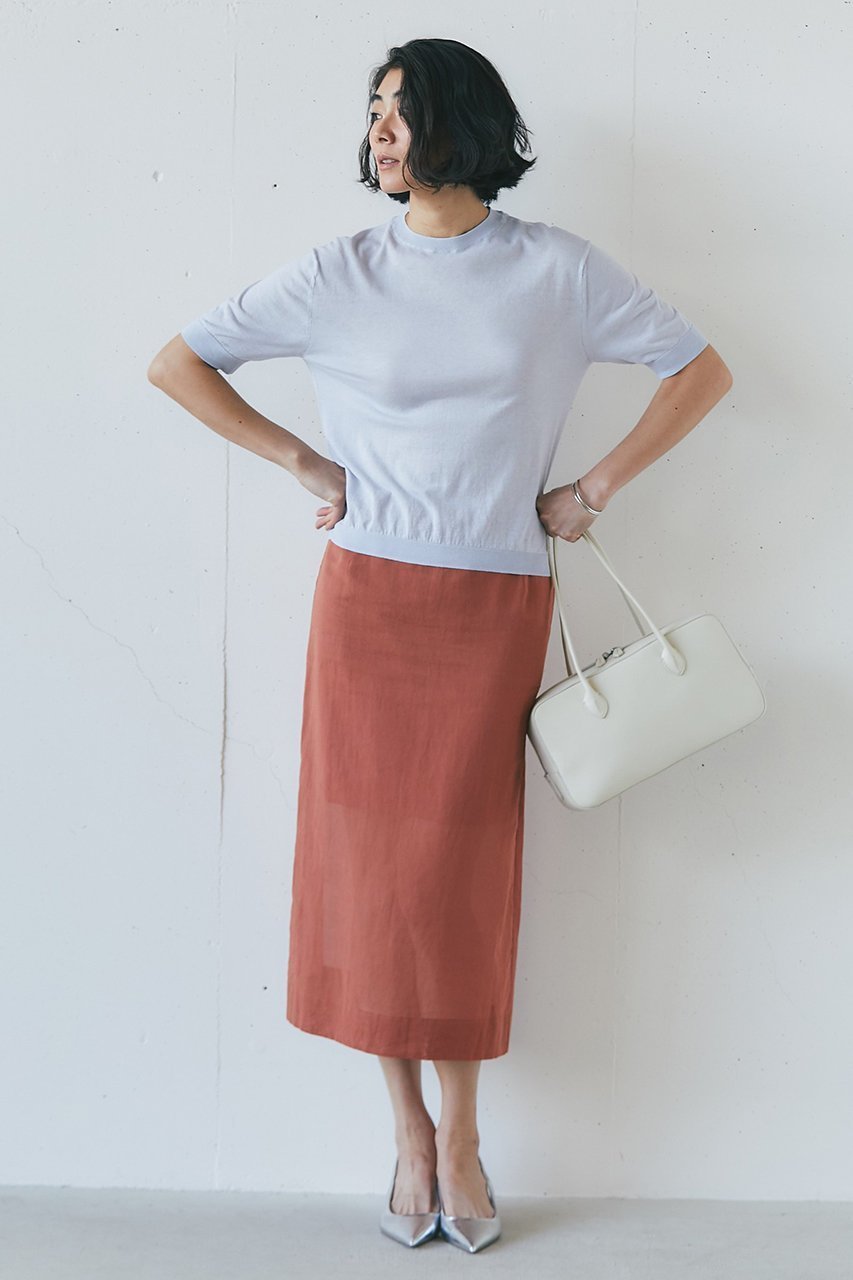 【ジェイドット/j.】のシアーコットンレイヤードスカート 人気、トレンドファッション・服の通販 founy(ファニー) 　ファッション　Fashion　レディースファッション　Ladies' Fashion Online　スカート　Skirt　ロングスカート　Long Skirt　シアー　Sheer　シンプル　Simple　タイトスカート　Tight Skirt　ボトム　Bottom　ロング　Long　再入荷　Restock/Back In Stock/Re Arrival　other-6|ID: prp329100004517472 ipo3291000000031987589