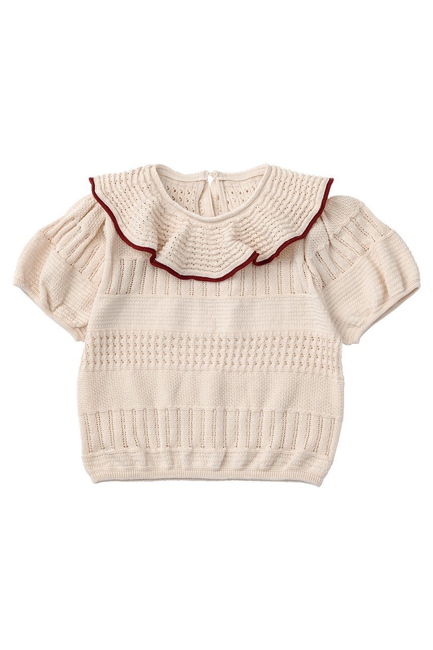【マールマール/MARLMARL / KIDS】の【BABY&KIDS】knit frill blouses インテリア・キッズ・メンズ・レディースファッション・服の通販 founy(ファニー) 　ファッション　Fashion　キッズファッション　Fashion for Kids　トップス・カットソー　Cut & Sew Tops　春　Spring　カーディガン　Cardigan, Knitwear　スウェット / スエット　Sweatshirt, Sweatwear　スリット　Slit, Slit Detail　スリーブ　Sleeve, Long Sleeve / Short Sleeve　なめらか　Smooth, Silky Texture　フリル　Frill, Ruffle　ベビー　Baby, Babywear　ホールガーメント　WholeGarment, Seamless Knit　おすすめ　Recommended / Our Picks　エレガント 上品　Elegant　beni|ID: prp329100004518620 ipo3291000000036237035
