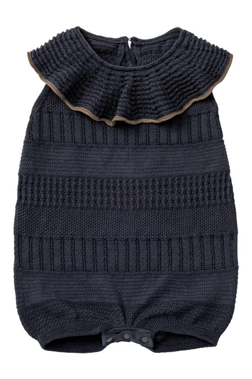 【マールマール/MARLMARL / KIDS】の【Baby】knit frill rompers インテリア・キッズ・メンズ・レディースファッション・服の通販 founy(ファニー) 　ファッション　Fashion　キッズファッション　Fashion for Kids　インナー　Innerwear　スリット　Slit, Slit Detail　スーツ　Suit, Formalwear　なめらか　Smooth, Silky Texture　フォルム　Silhouette, Form　フリル　Frill, Ruffle　ベビー　Baby, Babywear　ホールガーメント　WholeGarment, Seamless Knit　ロンパース　Romper, Jumpsuit　おすすめ　Recommended / Our Picks　夏　Summer　エレガント 上品　Elegant　ai|ID: prp329100004518621 ipo3291000000032837303