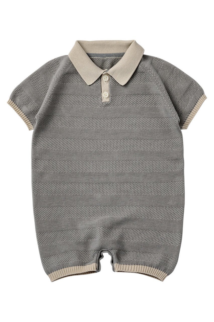 【マールマール/MARLMARL / KIDS】の【Baby】knit polo rompers 人気、トレンドファッション・服の通販 founy(ファニー) 　ファッション　Fashion　キッズファッション　Fashion for Kids　クラシカル　Classical, Vintage-Inspired　サマー　Summer, Summer Style　なめらか　Smooth, Silky Texture　ベビー　Baby, Babywear　ホールガーメント　WholeGarment, Seamless Knit　ポロシャツ　Polo Shirt, Collared Tee　半袖　Short Sleeve, Half Sleeve　リラックス　Relax, Relaxed Fit　ロンパース　Romper, Jumpsuit　おすすめ　Recommended / Our Picks　旅行　Travel　エレガント 上品　Elegant　ギフト プレゼント　Gift / Present　 other-1|ID: prp329100004518623 ipo3291000000032837353