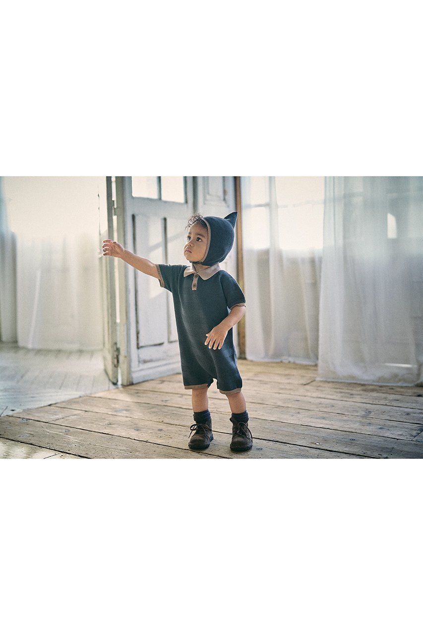【マールマール/MARLMARL / KIDS】の【BABY】knit polo rompers 人気、トレンドファッション・服の通販 founy(ファニー) 　ファッション　Fashion　キッズファッション　Fashion for Kids　クラシカル　Classical, Vintage-Inspired　サマー　Summer, Summer Style　なめらか　Smooth, Silky Texture　ベビー　Baby, Babywear　ホールガーメント　WholeGarment, Seamless Knit　ポロシャツ　Polo Shirt, Collared Tee　半袖　Short Sleeve, Half Sleeve　リラックス　Relax, Relaxed Fit　ロンパース　Romper, Jumpsuit　おすすめ　Recommended / Our Picks　旅行　Travel　エレガント 上品　Elegant　ギフト プレゼント　Gift / Present　other-8|ID: prp329100004518623 ipo3291000000036192321