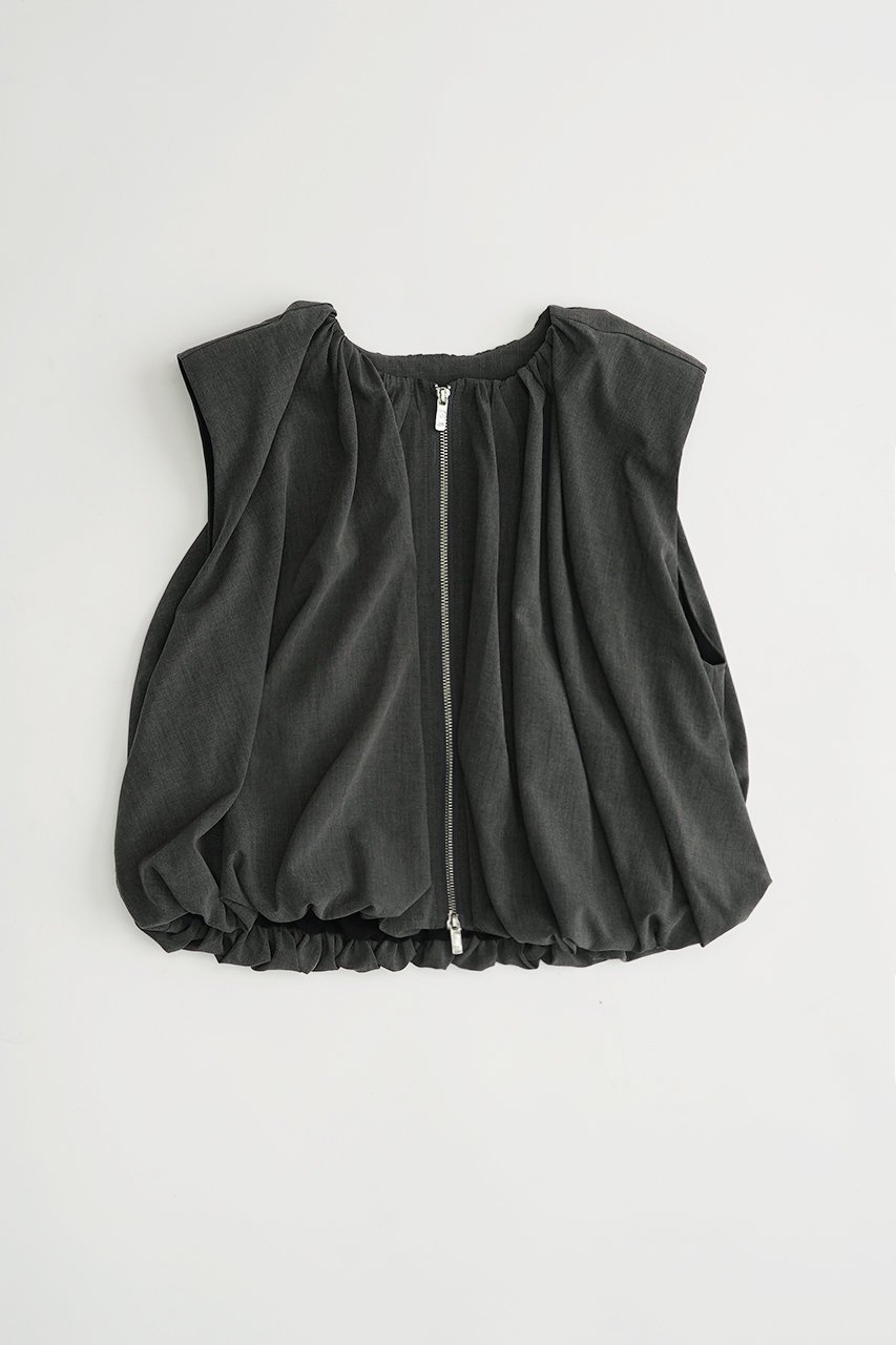 【プランク プロジェクト/PRANK PROJECT】のバルーンベスト / Balloon Vest インテリア・キッズ・メンズ・レディースファッション・服の通販 founy(ファニー) 　ファッション　Fashion　レディースファッション　WOMEN　アウター　Coat Outerwear　ジャケット　Jackets　ギャザー　Gather　サテン　Satin　ジャケット　Jacket　バルーン　Balloon　ベスト　Vest　再入荷　Restock/Back In Stock/Re Arrival　GRY(グレー)|ID: prp329100004518627 ipo3291000000031940591
