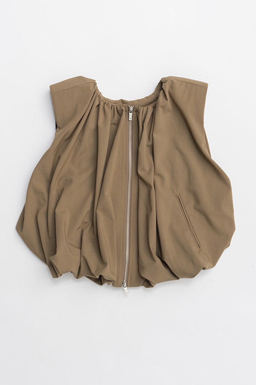 【プランク プロジェクト/PRANK PROJECT】のバルーンベスト / Balloon Vest インテリア・キッズ・メンズ・レディースファッション・服の通販 founy(ファニー) 　ファッション　Fashion　レディースファッション　WOMEN　アウター　Coat Outerwear　ジャケット　Jackets　ギャザー　Gather　サテン　Satin　ジャケット　Jacket　バルーン　Balloon　ベスト　Vest　再入荷　Restock/Back In Stock/Re Arrival　MOC(モカ)|ID: prp329100004518627 ipo3291000000031940593