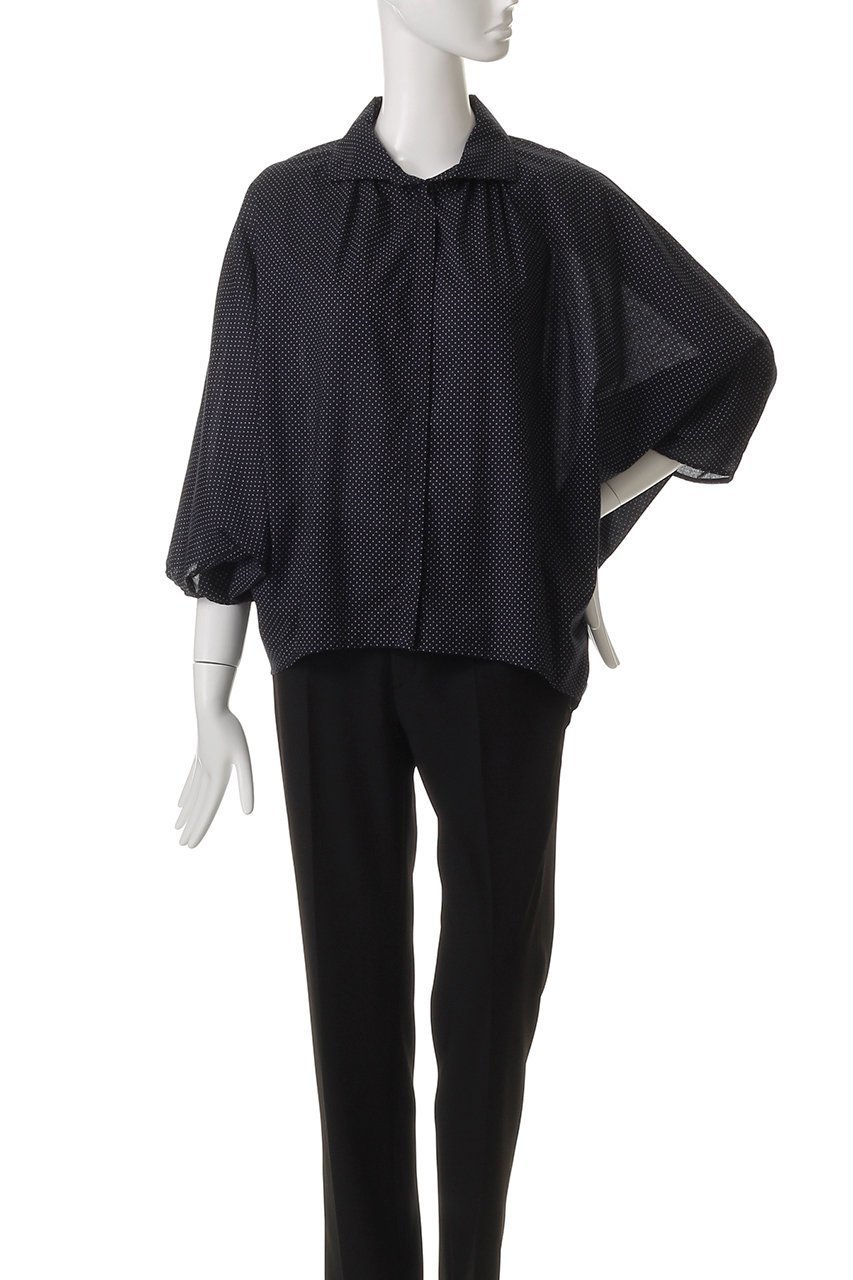 【ミズイロ インド/mizuiro ind】のdots gather dolman shirt シャツ 人気、トレンドファッション・服の通販 founy(ファニー) 　ファッション　Fashion　レディースファッション　WOMEN　トップス・カットソー　Tops/Tshirt　シャツ/ブラウス　Shirts/Blouses　なめらか　Smooth　ショート　Short　スリーブ　Sleeve　ドット　Dot　ベーシック　Basic　エレガント 上品　Elegant　NEW・新作・新着・新入荷　New Arrivals　other-2|ID: prp329100004518680 ipo3291000000031940923