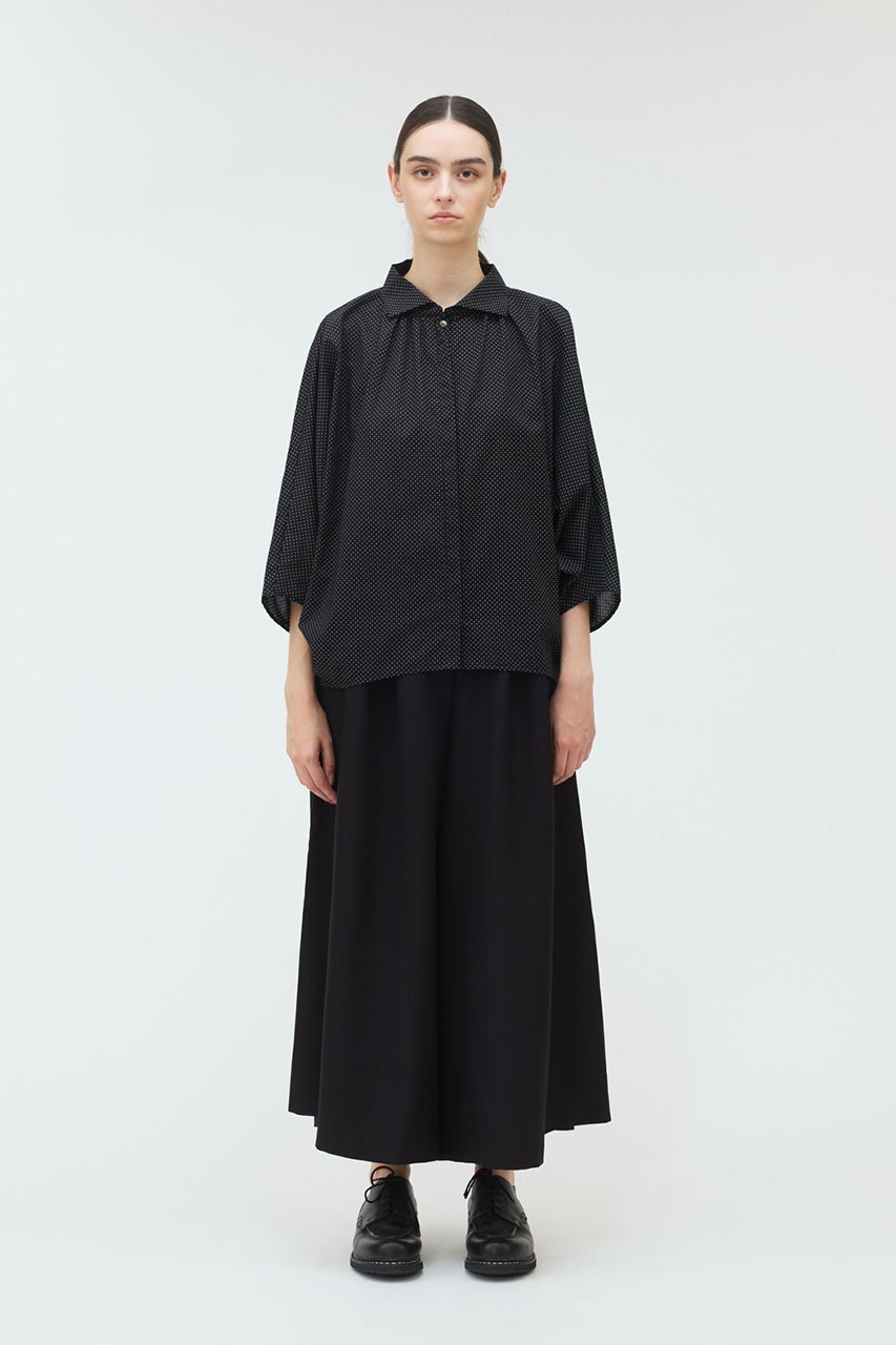 【ミズイロ インド/mizuiro ind】のdots gather dolman shirt シャツ 人気、トレンドファッション・服の通販 founy(ファニー) 　ファッション　Fashion　レディースファッション　Fashion for Women　トップス・カットソー　Cut & Sew Tops　シャツ・ブラウス・オフィスカジュアル　Elegant Blouses & Button-Ups　なめらか　Smooth, Silky Texture　ショート　Short, Short Length　スリーブ　Sleeve, Long Sleeve / Short Sleeve　ドット　Polka Dot, Dot Pattern　ベーシック　Basic, Essential　エレガント 上品　Elegant　other-6|ID: prp329100004518680 ipo3291000000032811762