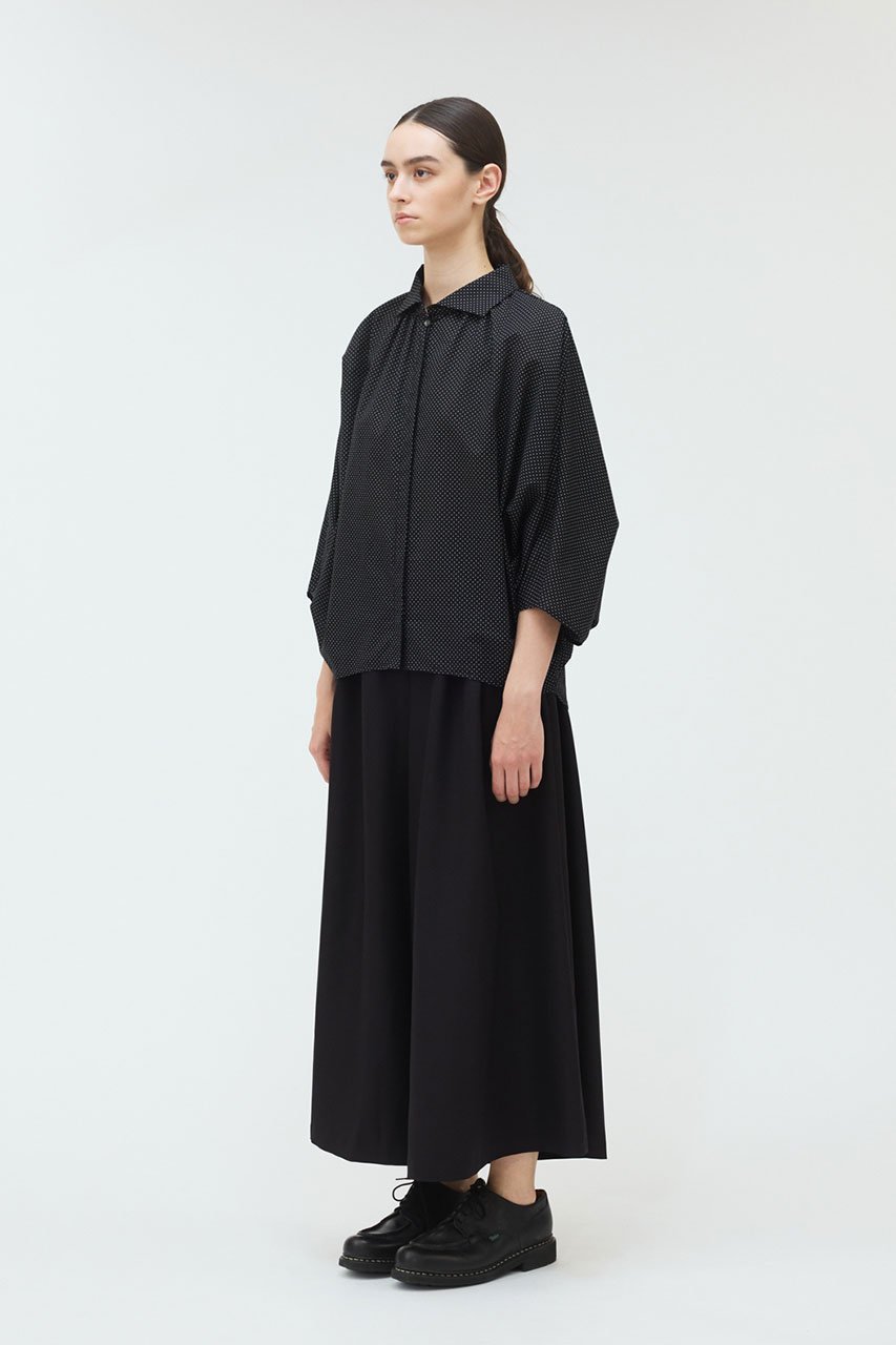 【ミズイロ インド/mizuiro ind】のdots gather dolman shirt シャツ 人気、トレンドファッション・服の通販 founy(ファニー) 　ファッション　Fashion　レディースファッション　Fashion for Women　トップス・カットソー　Cut & Sew Tops　シャツ・ブラウス・オフィスカジュアル　Elegant Blouses & Button-Ups　なめらか　Smooth, Silky Texture　ショート　Short, Short Length　スリーブ　Sleeve, Long Sleeve / Short Sleeve　ドット　Polka Dot, Dot Pattern　ベーシック　Basic, Essential　エレガント 上品　Elegant　other-7|ID: prp329100004518680 ipo3291000000032811763
