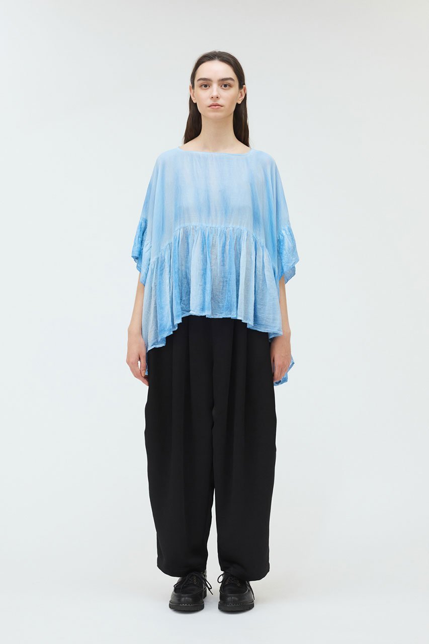 【ミズイロ インド/mizuiro ind】のpigment dyed gathered blouse ブラウス 人気、トレンドファッション・服の通販 founy(ファニー) 　ファッション　Fashion　レディースファッション　Ladies' Fashion Online　トップス・カットソー　Tops/Tshirt　シャツ/ブラウス　Shirts/Blouses　ギャザー　Gather　シアー　Sheer　ショート　Short　スリーブ　Sleeve　ヴィンテージ　Vintage　other-6|ID: prp329100004518681 ipo3291000000032523639
