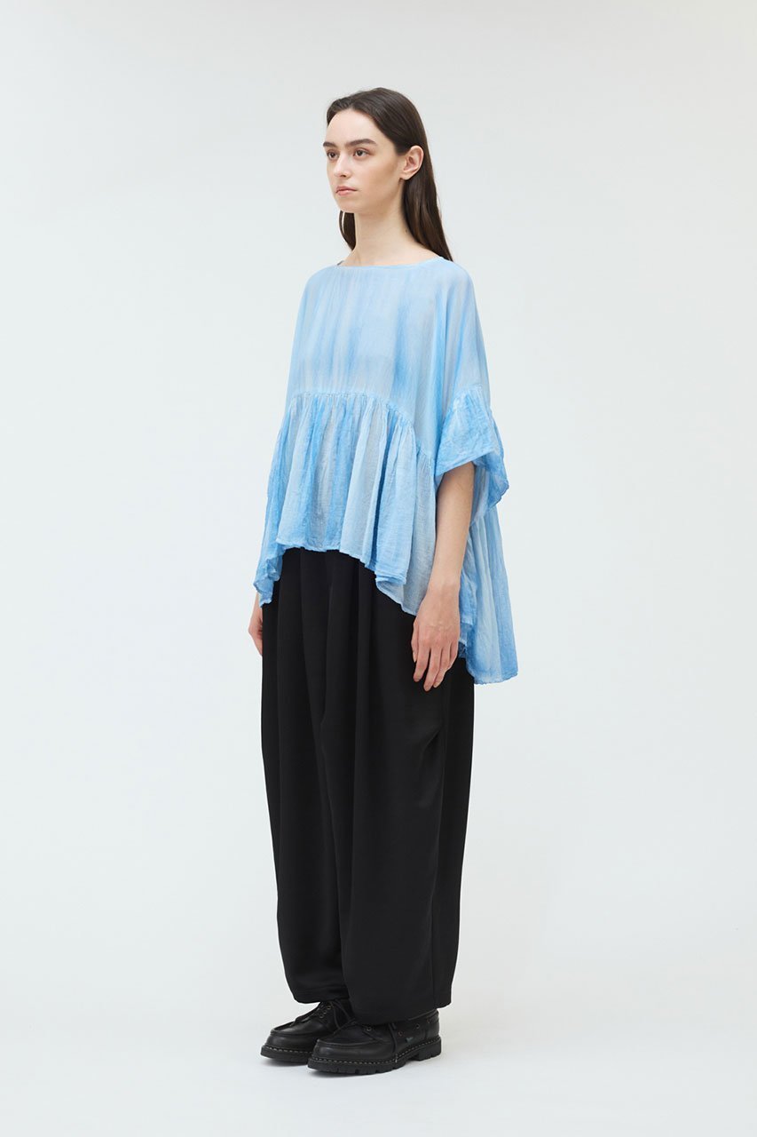 【ミズイロ インド/mizuiro ind】のpigment dyed gathered blouse ブラウス 人気、トレンドファッション・服の通販 founy(ファニー) 　ファッション　Fashion　レディースファッション　Ladies' Fashion Online　トップス・カットソー　Tops/Tshirt　シャツ/ブラウス　Shirts/Blouses　ギャザー　Gather　シアー　Sheer　ショート　Short　スリーブ　Sleeve　ヴィンテージ　Vintage　other-7|ID: prp329100004518681 ipo3291000000032523640