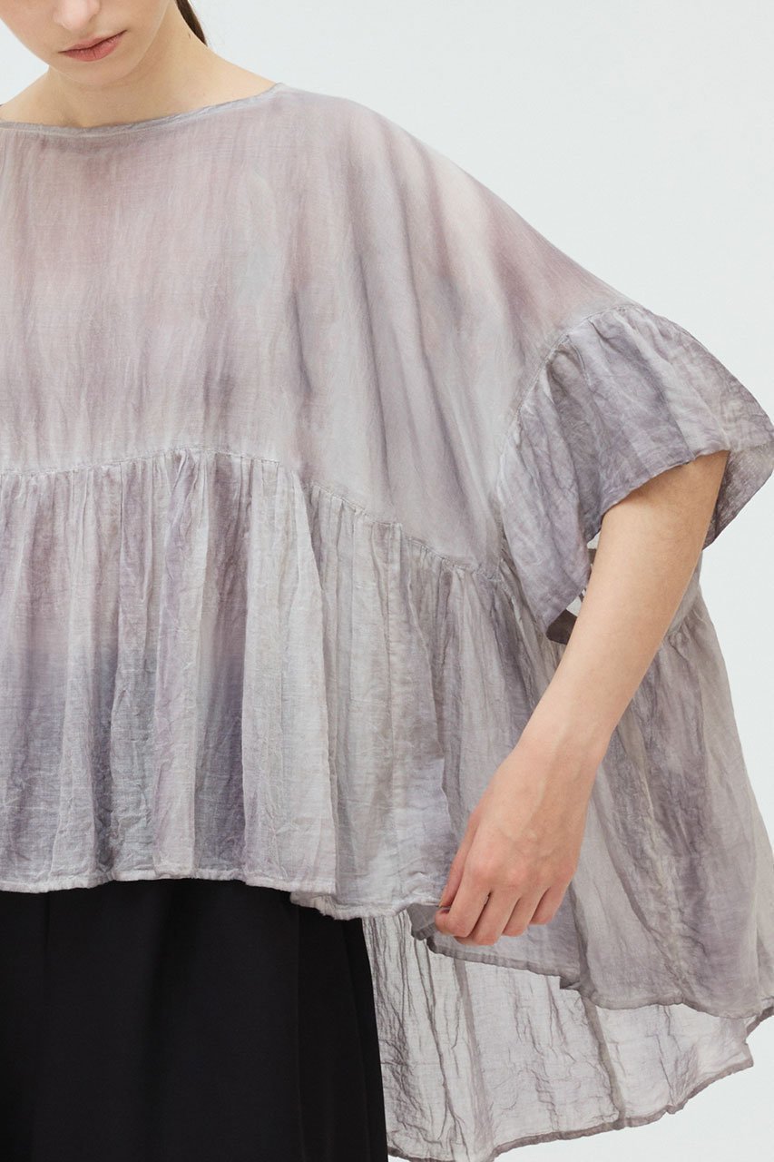 【ミズイロ インド/mizuiro ind】のpigment dyed gathered blouse ブラウス 人気、トレンドファッション・服の通販 founy(ファニー) 　ファッション　Fashion　レディースファッション　Fashion for Women　トップス・カットソー　Cut & Sew Tops　シャツ・ブラウス・オフィスカジュアル　Elegant Blouses & Button-Ups　ギャザー　Gathered, Ruffled　シアー　Sheer, See-Through　ショート　Short, Short Length　スリーブ　Sleeve, Long Sleeve / Short Sleeve　ヴィンテージ　Vintage Style　other-6|ID: prp329100004518681 ipo3291000000032809310