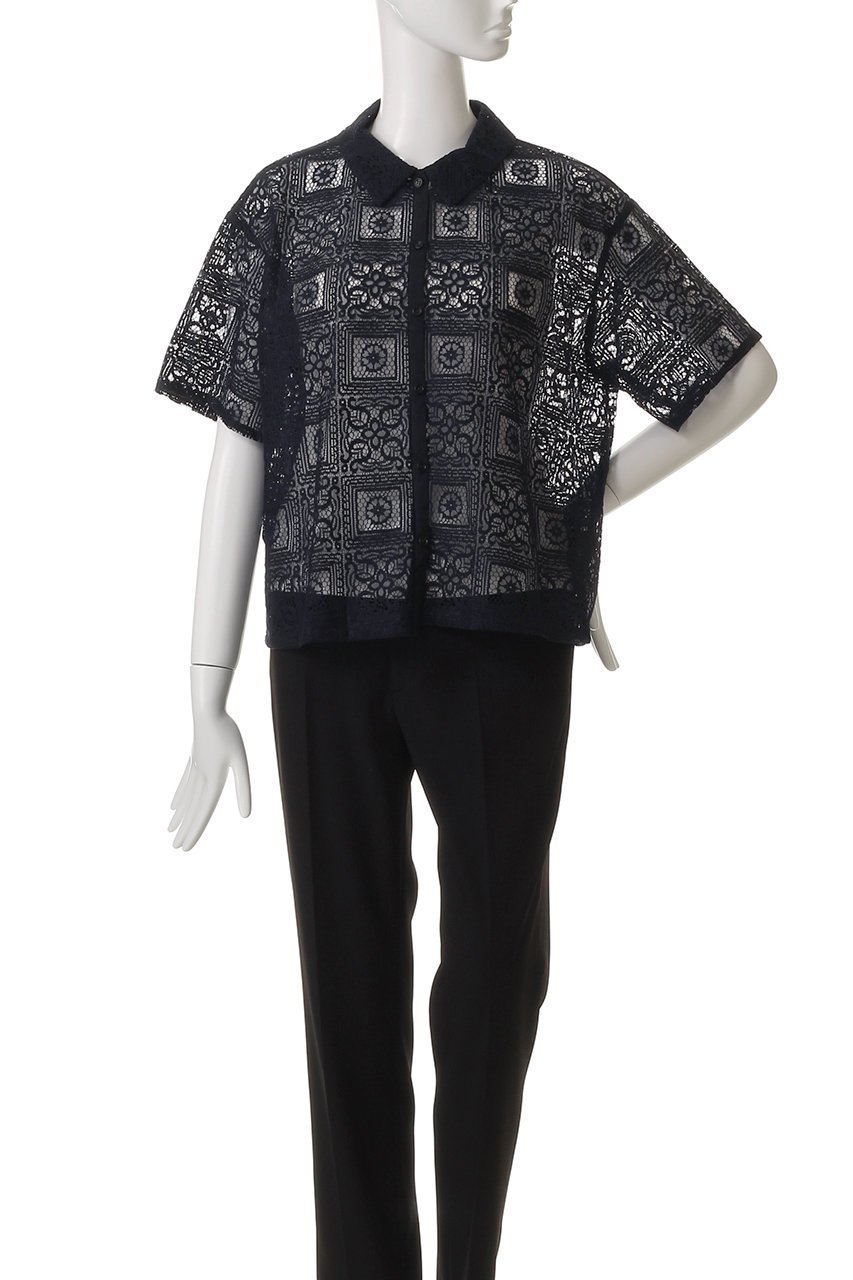 【ミズイロ インド/mizuiro ind】のtile lace shirt シャツ 人気、トレンドファッション・服の通販 founy(ファニー) 　ファッション　Fashion　レディースファッション　WOMEN　トップス・カットソー　Tops/Tshirt　シャツ/ブラウス　Shirts/Blouses　インナー　Inner　シアー　Sheer　ショート　Short　スリーブ　Sleeve　レース　Race　NEW・新作・新着・新入荷　New Arrivals　other-2|ID: prp329100004518683 ipo3291000000031940960