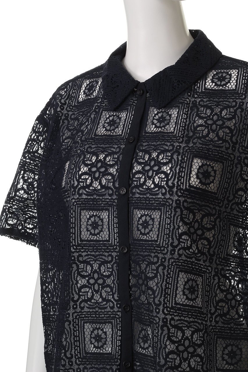 【ミズイロ インド/mizuiro ind】のtile lace shirt シャツ 人気、トレンドファッション・服の通販 founy(ファニー) 　ファッション　Fashion　レディースファッション　WOMEN　トップス・カットソー　Tops/Tshirt　シャツ/ブラウス　Shirts/Blouses　インナー　Inner　シアー　Sheer　ショート　Short　スリーブ　Sleeve　レース　Race　NEW・新作・新着・新入荷　New Arrivals　other-5|ID: prp329100004518683 ipo3291000000031940963