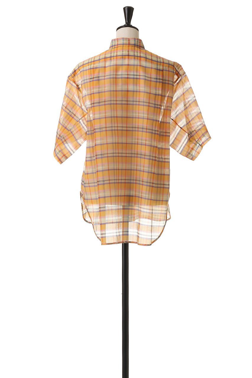【ブラミンク/BLAMINK】のオーガンジーチェックシャツ 人気、トレンドファッション・服の通販 founy(ファニー) 　ファッション　Fashion　レディースファッション　WOMEN　トップス・カットソー　Tops/Tshirt　シャツ/ブラウス　Shirts/Blouses　オーガンジー　Organdy　サマー　Summer　シアー　Sheer　ショート　Short　スリーブ　Sleeve　チェック　Check　ボトム　Bottom　夏　Summer　NEW・新作・新着・新入荷　New Arrivals　other-4|ID: prp329100004518684 ipo3291000000031940969