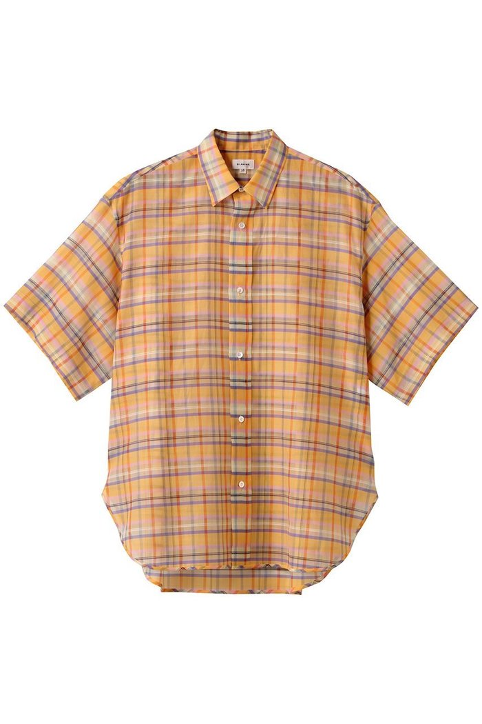 【ブラミンク/BLAMINK】のオーガンジーチェックシャツ インテリア・キッズ・メンズ・レディースファッション・服の通販 founy(ファニー) https://founy.com/ ファッション Fashion レディースファッション Fashion for Women トップス・カットソー Cut & Sew Tops シャツ・ブラウス・オフィスカジュアル Elegant Blouses & Button-Ups オーガンジー Organza Fabric サマー Summer, Summer Style シアー Sheer, See-Through ショート Short, Short Length スリーブ Sleeve, Long Sleeve / Short Sleeve チェック Check, Plaid, Tartan ボトム Bottoms, Lower Wear 夏 Summer |ID: prp329100004518684 ipo3291000000032905640
