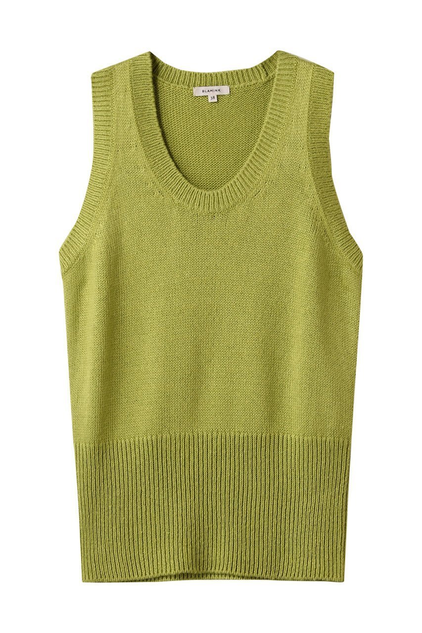 【ブラミンク/BLAMINK】のシルク7G Uネックベスト インテリア・キッズ・メンズ・レディースファッション・服の通販 founy(ファニー) 　ファッション　Fashion　レディースファッション　WOMEN　トップス・カットソー　Tops/Tshirt　ニット　Knit Tops　ベスト/ジレ　Gilets/Vests　プルオーバー　Pullover　シルク　Silk　シンプル　Simple　トレンド　Trend　ベスト　Vest　ボトム　Bottom　エレガント 上品　Elegant　夏　Summer　NEW・新作・新着・新入荷　New Arrivals　春　Spring　S/S・春夏　Ss・Spring/Summer　ライム|ID: prp329100004519653 ipo3291000000031950176