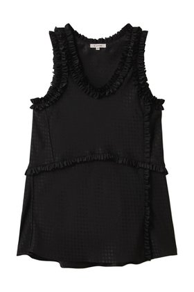 【ブラミンク/BLAMINK】 シルクジャカードフリルノースリーブブラウス人気、トレンドファッション・服の通販 founy(ファニー) ファッション Fashion レディースファッション WOMEN トップス・カットソー Tops/Tshirt キャミソール / ノースリーブ No Sleeves シャツ/ブラウス Shirts/Blouses アシンメトリー Asymmetry シルク Silk ジャカード Jacquard ノースリーブ No Sleeve フェミニン Feminine フリル Frills 夏 Summer NEW・新作・新着・新入荷 New Arrivals |ID:prp329100004519655