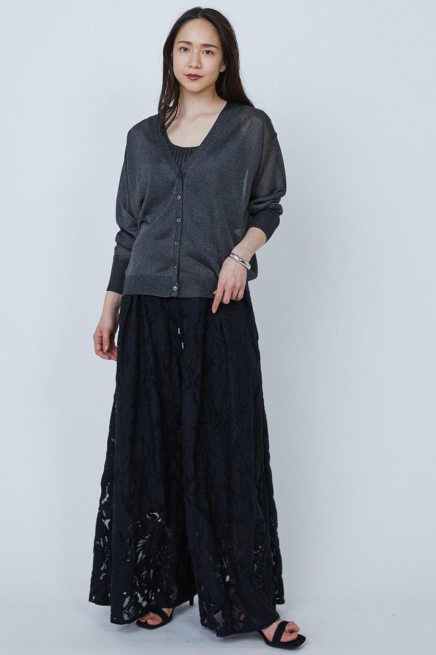 【プルミエ アロンディスモン/1er Arrondissement】のメタルライクカーディガン 人気、トレンドファッション・服の通販 founy(ファニー) 　ファッション　Fashion　レディースファッション　Ladies' Fashion Online　トップス・カットソー　Tops/Tshirt　ニット　Knit Tops　カーディガン　Cardigans　カーディガン　Cardigan　デニム　Denim　トレンド　Trend　ベーシック　Basic　ボトム　Bottom　エレガント 上品　Elegant　other-6|ID: prp329100004519659 ipo3291000000032308442