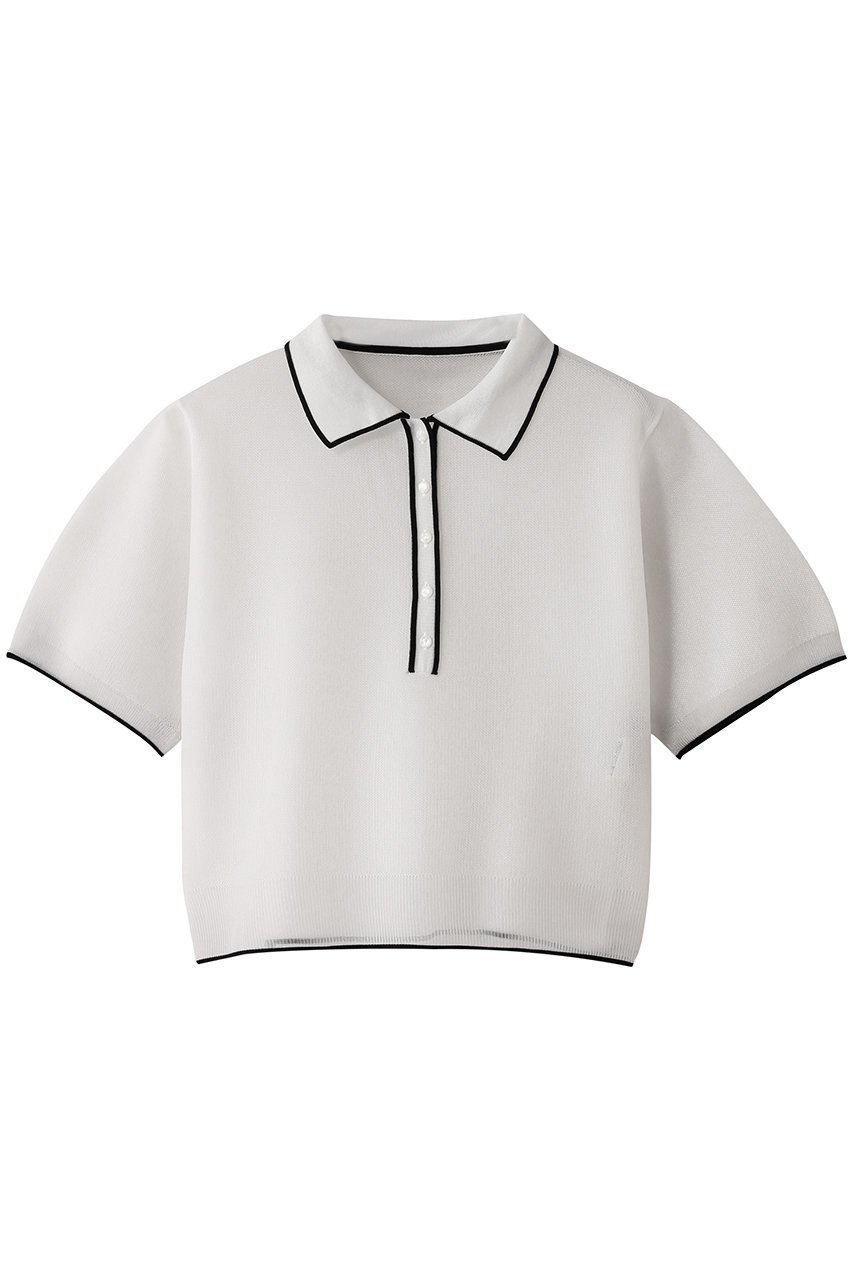 【アルアバイル/allureville】の【Loulou Willoughby】シアーカノコポロ インテリア・キッズ・メンズ・レディースファッション・服の通販 founy(ファニー) 　ファッション　Fashion　レディースファッション　Fashion for Women　トップス・カットソー　Cut & Sew Tops　ニット　Knit Tops & Sweaters　カジュアルプルオーバー・ニットトップス　Pullovers & Knit Tops / Casual Pullovers　コンパクト　Compact, Small Size　スポーティ　Sporty, Casual Athletic　トレンド　Trend, Trending Now　ファブリック　Fabric, Textile　ポロシャツ　Polo Shirt, Collared Tee　ホワイト|ID: prp329100004519662 ipo3291000000032707346
