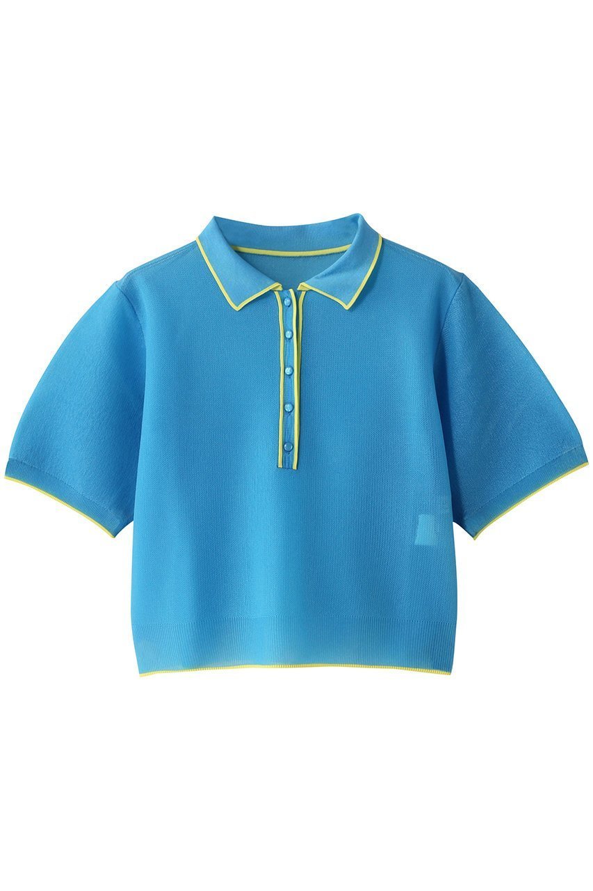 【アルアバイル/allureville】の【Loulou Willoughby】シアーカノコポロ インテリア・キッズ・メンズ・レディースファッション・服の通販 founy(ファニー) 　ファッション　Fashion　レディースファッション　Fashion for Women　トップス・カットソー　Cut & Sew Tops　ニット　Knit Tops & Sweaters　カジュアルプルオーバー・ニットトップス　Pullovers & Knit Tops / Casual Pullovers　コンパクト　Compact, Small Size　スポーティ　Sporty, Casual Athletic　トレンド　Trend, Trending Now　ファブリック　Fabric, Textile　ポロシャツ　Polo Shirt, Collared Tee　ブルー|ID: prp329100004519662 ipo3291000000032707347