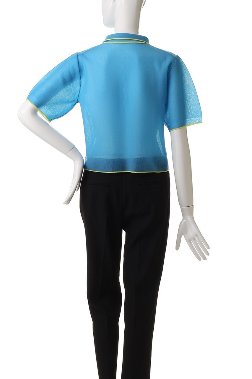 【アルアバイル/allureville】の【Loulou Willoughby】シアーカノコポロ 人気、トレンドファッション・服の通販 founy(ファニー) 　ファッション　Fashion　レディースファッション　Fashion for Women　トップス・カットソー　Cut & Sew Tops　ニット　Knit Tops & Sweaters　カジュアルプルオーバー・ニットトップス　Pullovers & Knit Tops / Casual Pullovers　コンパクト　Compact, Small Size　スポーティ　Sporty, Casual Athletic　トレンド　Trend, Trending Now　ファブリック　Fabric, Textile　ポロシャツ　Polo Shirt, Collared Tee　other-4|ID: prp329100004519662 ipo3291000000035054340