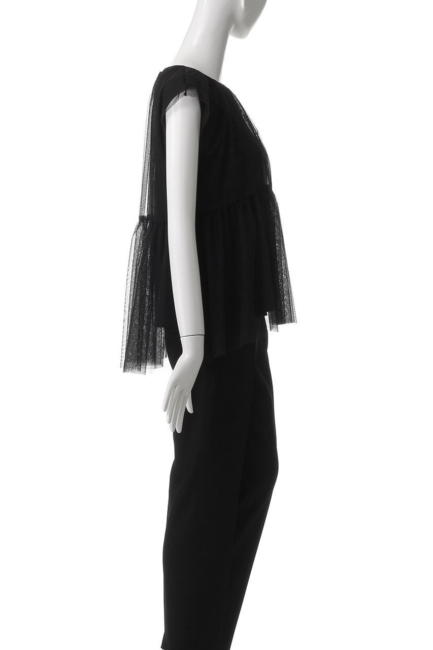 【アルアバイル/allureville】のチュールドッキングイレヘムプルオーバー 人気、トレンドファッション・服の通販 founy(ファニー) 　ファッション　Fashion　レディースファッション　WOMEN　トップス・カットソー　Tops/Tshirt　シャツ/ブラウス　Shirts/Blouses　ロング / Tシャツ　T-Shirts　プルオーバー　Pullover　カットソー　Cut and Sewn　ショート　Short　スリーブ　Sleeve　チュール　Tulle　ドッキング　Docking　フェミニン　Feminine　NEW・新作・新着・新入荷　New Arrivals　other-3|ID: prp329100004519663 ipo3291000000031950249