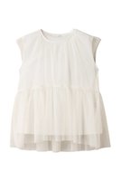 【アルアバイル/allureville】のチュールドッキングイレヘムプルオーバー 人気、トレンドファッション・服の通販 founy(ファニー) ファッション Fashion レディースファッション Fashion for Women トップス・カットソー Cut & Sew Tops シャツ・ブラウス・オフィスカジュアル Elegant Blouses & Button-Ups ロングTシャツ・Tシャツ Longline T-Shirts & Tees カジュアルプルオーバー・ニットトップス Pullovers & Knit Tops / Casual Pullovers カットソー・ベーシックTシャツ Cut-and-Sewn Tops / Stretch Tees & Basics ショート Short, Short Length スリーブ Sleeve, Long Sleeve / Short Sleeve チュール Tulip, Tulip Motif ドッキング Docking, Mixed Material フェミニン Feminine, Girly |ID:prp329100004519663