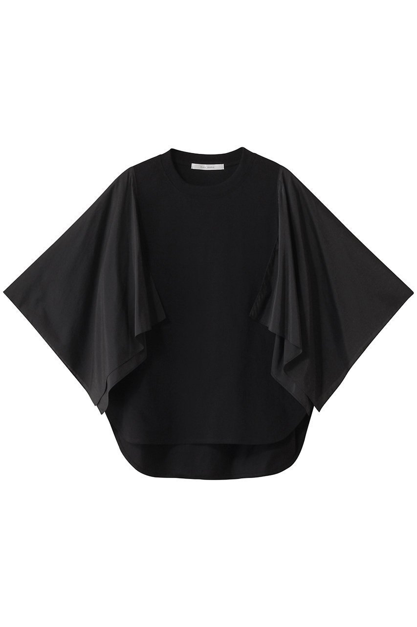 【プレインピープル/PLAIN PEOPLE】のサイロプレミアム×ローン切替プルオーバー インテリア・キッズ・メンズ・レディースファッション・服の通販 founy(ファニー) 　ファッション　Fashion　レディースファッション　WOMEN　トップス・カットソー　Tops/Tshirt　シャツ/ブラウス　Shirts/Blouses　ロング / Tシャツ　T-Shirts　プルオーバー　Pullover　カットソー　Cut and Sewn　ショート　Short　シンプル　Simple　スリーブ　Sleeve　バランス　Balance　フロント　Front　プレミアム　Premium　切替　Switching　NEW・新作・新着・新入荷　New Arrivals　ブラック|ID: prp329100004519665 ipo3291000000031950263