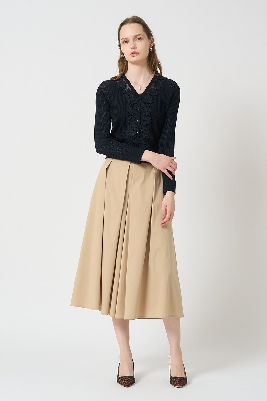 【アナイ/ANAYI】のフルールV8分袖カーディガン 人気、トレンドファッション・服の通販 founy(ファニー) 　ファッション　Fashion　レディースファッション　Ladies' Fashion Online　トップス・カットソー　Tops/Tshirt　ニット　Knit Tops　カーディガン　Cardigans　おすすめ　Recommend　アイレット　Eyelet　カーディガン　Cardigan　コンパクト　Compact　チュール　Tulle　パターン　Pattern　レーシー　Lacey　人気　Popularity　夏　Summer　春　Spring　other-6|ID: prp329100004520317 ipo3291000000032425245