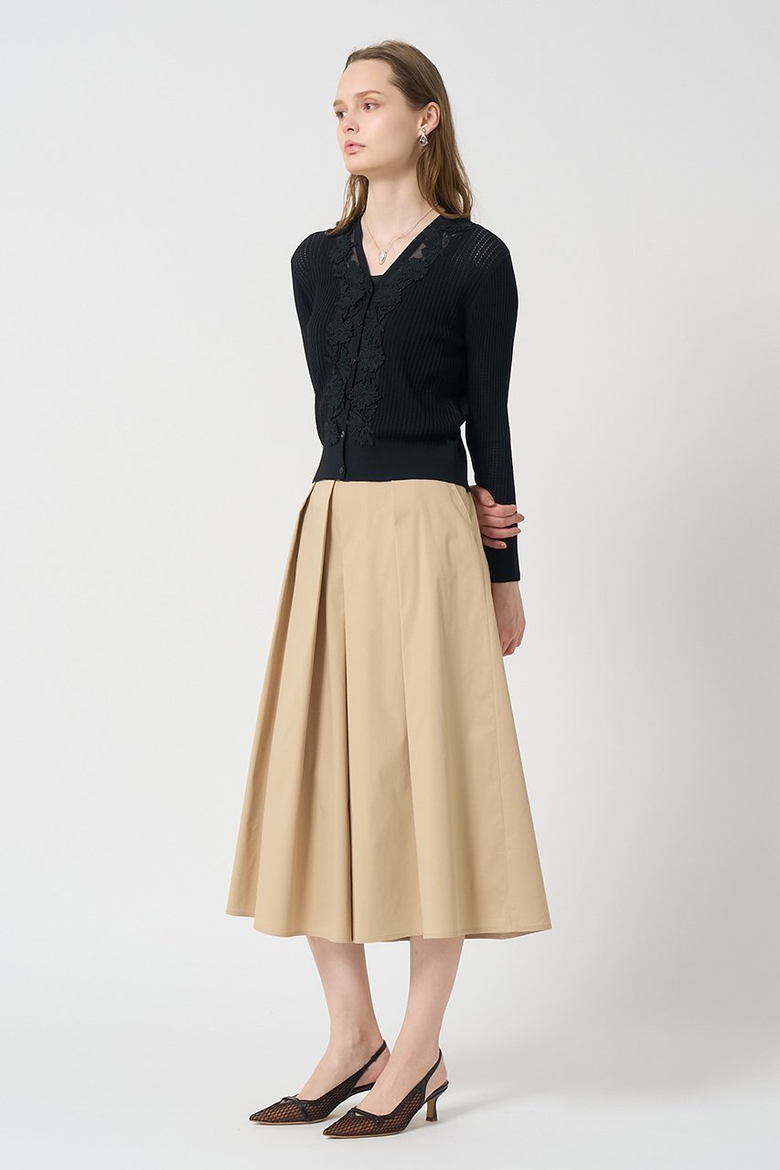 【アナイ/ANAYI】のフルールV8分袖カーディガン 人気、トレンドファッション・服の通販 founy(ファニー) 　ファッション　Fashion　レディースファッション　Ladies' Fashion Online　トップス・カットソー　Tops/Tshirt　ニット　Knit Tops　カーディガン　Cardigans　おすすめ　Recommend　アイレット　Eyelet　カーディガン　Cardigan　コンパクト　Compact　チュール　Tulle　パターン　Pattern　レーシー　Lacey　人気　Popularity　夏　Summer　春　Spring　other-7|ID: prp329100004520317 ipo3291000000032425246