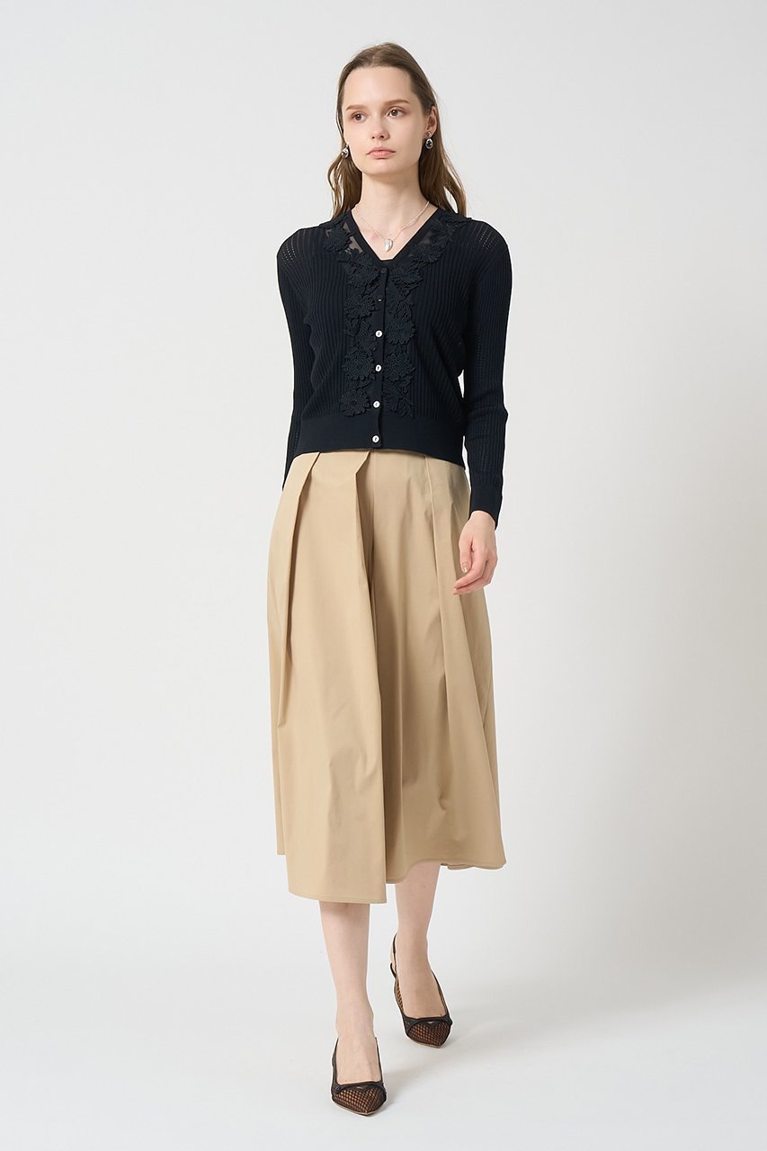 【アナイ/ANAYI】のフルールV8分袖カーディガン 人気、トレンドファッション・服の通販 founy(ファニー) 　ファッション　Fashion　レディースファッション　Ladies' Fashion Online　トップス・カットソー　Tops/Tshirt　ニット　Knit Tops　カーディガン　Cardigans　おすすめ　Recommend　アイレット　Eyelet　カーディガン　Cardigan　コンパクト　Compact　チュール　Tulle　パターン　Pattern　レーシー　Lacey　人気　Popularity　夏　Summer　春　Spring　other-8|ID: prp329100004520317 ipo3291000000032425247