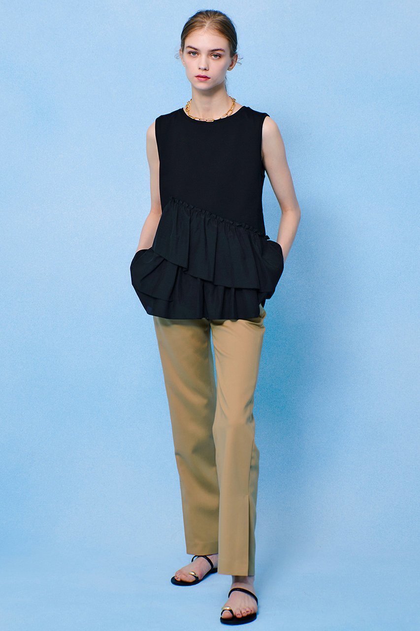 【アルアバイル/allureville】の【LOULOU WILLOUGHBY】キュプラブロードティアードプルオーバー 人気、トレンドファッション・服の通販 founy(ファニー) 　ファッション　Fashion　レディースファッション　Fashion for Women　トップス・カットソー　Cut & Sew Tops　キャミソール&ノースリーブ　Camisoles & Sleeveless Tops　シャツ・ブラウス・オフィスカジュアル　Elegant Blouses & Button-Ups　ロングTシャツ・Tシャツ　Longline T-Shirts & Tees　カジュアルプルオーバー・ニットトップス　Pullovers & Knit Tops / Casual Pullovers　カットソー・ベーシックTシャツ　Cut-and-Sewn Tops / Stretch Tees & Basics　おすすめ　Recommended / Our Picks　キャミソール　Camisole, Spaghetti Strap Top　ギャザー　Gathered, Ruffled　タンク　Tank Top, Sleeveless Top　夏　Summer　other-5|ID: prp329100004520323 ipo3291000000032707873