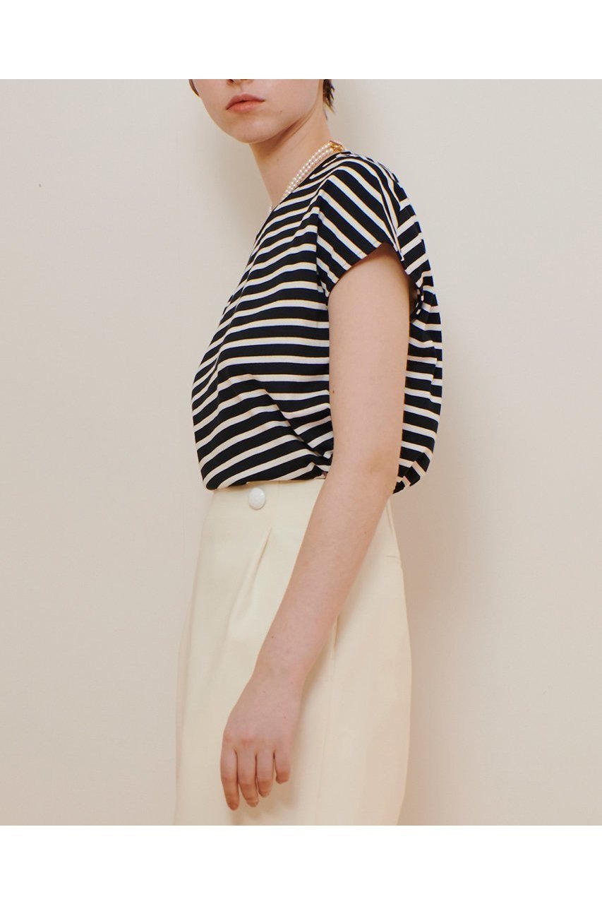 【アルアバイル/allureville】のワイドボーダープルオーバー 人気、トレンドファッション・服の通販 founy(ファニー) 　ファッション　Fashion　レディースファッション　WOMEN　トップス・カットソー　Tops/Tshirt　シャツ/ブラウス　Shirts/Blouses　ロング / Tシャツ　T-Shirts　プルオーバー　Pullover　カットソー　Cut and Sewn　なめらか　Smooth　ショート　Short　スリーブ　Sleeve　ドロップ　Drop　エレガント 上品　Elegant　NEW・新作・新着・新入荷　New Arrivals　other-6|ID: prp329100004520325 ipo3291000000031960752