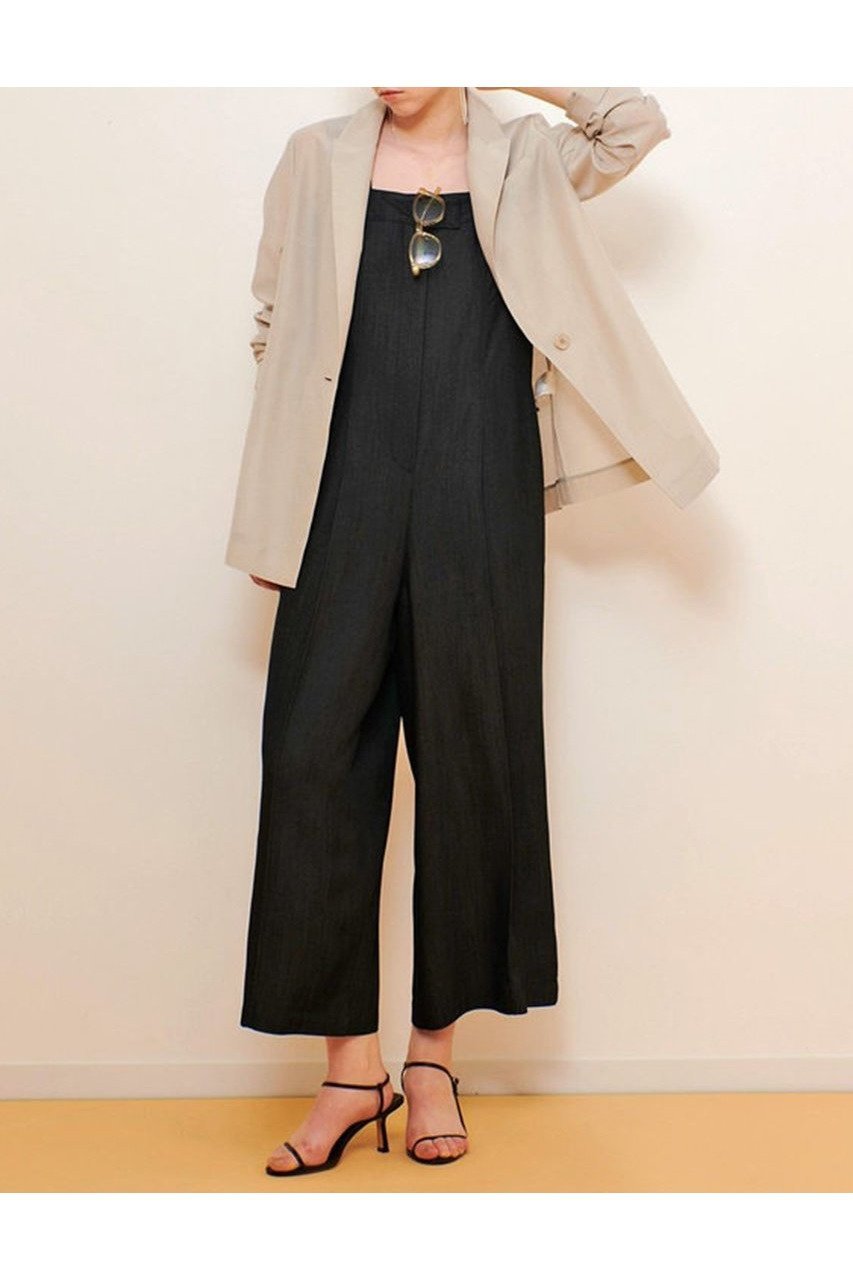【アルアバイル/allureville】のセルリアデニムサロペットパンツ 人気、トレンドファッション・服の通販 founy(ファニー) 　ファッション　Fashion　レディースファッション　WOMEN　キュプラ　Cupra　クール　Cool　サロペット　Overalls　デニム　Denim　ドレープ　Drape　ブルゾン　Blouson　ポケット　Pocket　エレガント 上品　Elegant　NEW・新作・新着・新入荷　New Arrivals　other-4|ID: prp329100004520329 ipo3291000000031960787