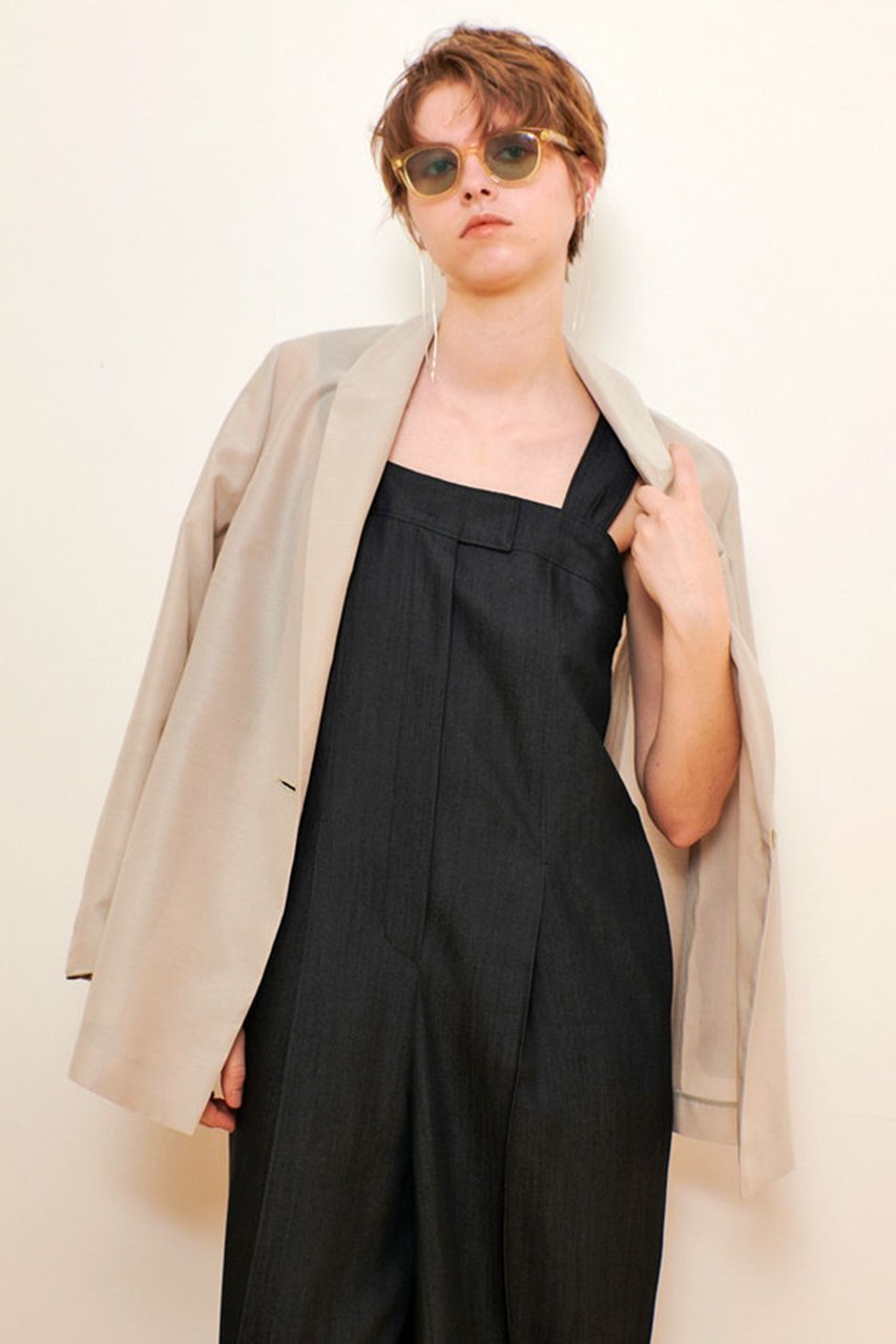 【アルアバイル/allureville】のセルリアデニムサロペットパンツ 人気、トレンドファッション・服の通販 founy(ファニー) 　ファッション　Fashion　レディースファッション　Fashion for Women　パンツ　Pants & Trousers　キュプラ　Cupro, Eco Fabric　クール　Cool, Chic　サロペット　Overalls, Salopette　デニム　Denim, Jeans Material　ドレープ　Drape, Draping Fabric　ブルゾン　Blouson, Bomber Jacket　ポケット　Pocket, Pocket Detail　エレガント 上品　Elegant　other-3|ID: prp329100004520329 ipo3291000000032707902
