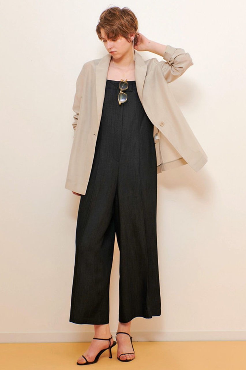 【アルアバイル/allureville】のセルリアデニムサロペットパンツ 人気、トレンドファッション・服の通販 founy(ファニー) 　ファッション　Fashion　レディースファッション　Fashion for Women　パンツ　Pants & Trousers　キュプラ　Cupro, Eco Fabric　クール　Cool, Chic　サロペット　Overalls, Salopette　デニム　Denim, Jeans Material　ドレープ　Drape, Draping Fabric　ブルゾン　Blouson, Bomber Jacket　ポケット　Pocket, Pocket Detail　エレガント 上品　Elegant　other-4|ID: prp329100004520329 ipo3291000000032707903