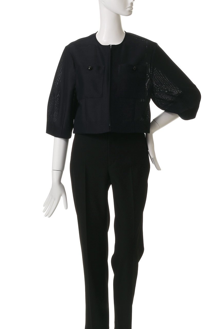 【アルアバイル/allureville】のカラミノーカラージャケット 人気、トレンドファッション・服の通販 founy(ファニー) 　ファッション　Fashion　レディースファッション　Fashion for Women　アウター　Coat / Outerwear Collection　レディースジャケット・軽アウター　Jackets　ノーカラージャケット / シンプル上品コーデ　Collarless Jackets　ショート　Short, Short Length　ジャケット　Jacket, Outerwear　スリーブ　Sleeve, Long Sleeve / Short Sleeve　other-2|ID: prp329100004520330 ipo3291000000032810536