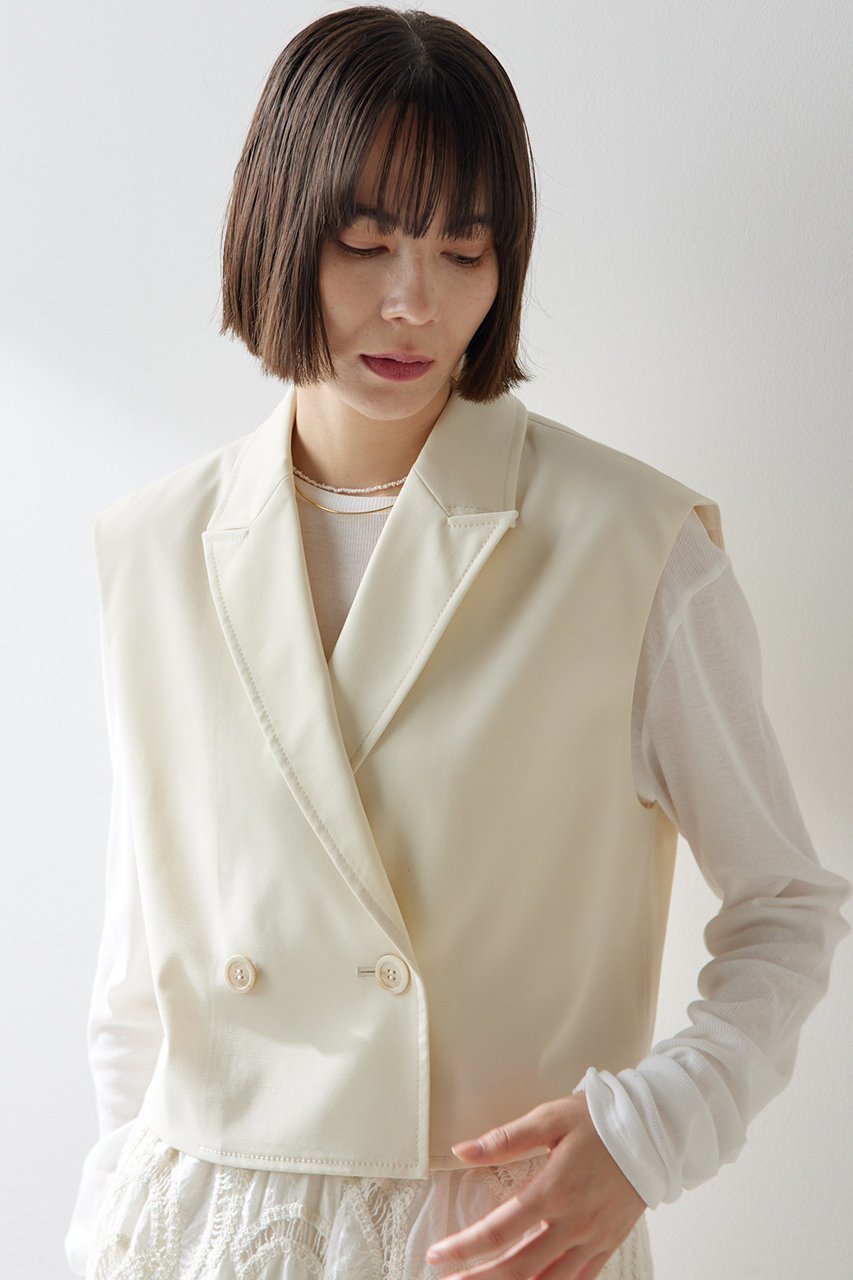 【ウィムガゼット/Whim Gazette】のスリーブレスジレ 人気、トレンドファッション・服の通販 founy(ファニー) 　ファッション　Fashion　レディースファッション　WOMEN　アウター　Coat Outerwear　ジャケット　Jackets　コンパクト　Compact　ジャケット　Jacket　スタイリッシュ　Stylish　テーラード　Tailored　ノースリーブ　No Sleeve　ベスト　Vest　NEW・新作・新着・新入荷　New Arrivals　other-5|ID: prp329100004520333 ipo3291000000031960821