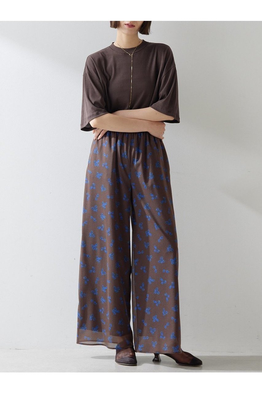 【ウィムガゼット/Whim Gazette】のシアーフラワーパンツ 人気、トレンドファッション・服の通販 founy(ファニー) 　ファッション　Fashion　レディースファッション　WOMEN　パンツ　Pants　おすすめ　Recommend　シアー　Sheer　シフォン　Chiffon　シンプル　Simple　ストレッチ　Stretch　セットアップ　Set Up　フロント　Front　ワイド　Wide　ヴィンテージ　Vintage　エレガント 上品　Elegant　NEW・新作・新着・新入荷　New Arrivals　 other-1|ID: prp329100004520337 ipo3291000000031960855
