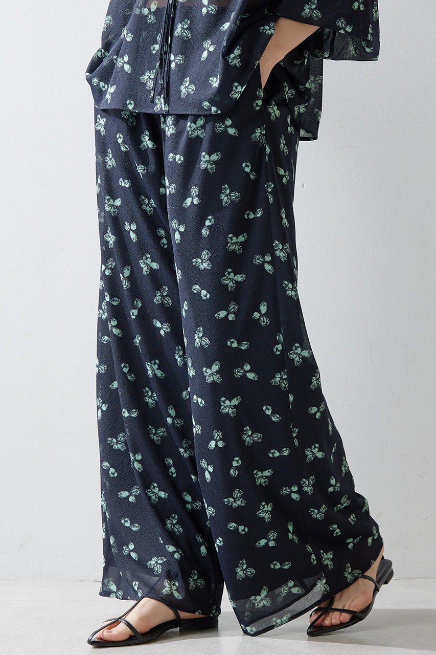 【ウィムガゼット/Whim Gazette】のシアーフラワーパンツ 人気、トレンドファッション・服の通販 founy(ファニー) 　ファッション　Fashion　レディースファッション　WOMEN　パンツ　Pants　おすすめ　Recommend　シアー　Sheer　シフォン　Chiffon　シンプル　Simple　ストレッチ　Stretch　セットアップ　Set Up　フロント　Front　ワイド　Wide　ヴィンテージ　Vintage　エレガント 上品　Elegant　NEW・新作・新着・新入荷　New Arrivals　other-2|ID: prp329100004520337 ipo3291000000031960860