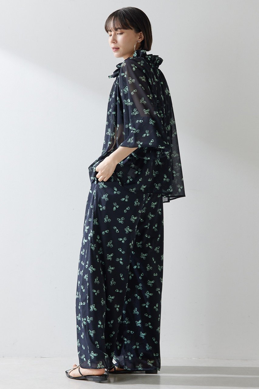 【ウィムガゼット/Whim Gazette】のシアーフラワーパンツ 人気、トレンドファッション・服の通販 founy(ファニー) 　ファッション　Fashion　レディースファッション　WOMEN　パンツ　Pants　おすすめ　Recommend　シアー　Sheer　シフォン　Chiffon　シンプル　Simple　ストレッチ　Stretch　セットアップ　Set Up　フロント　Front　ワイド　Wide　ヴィンテージ　Vintage　エレガント 上品　Elegant　NEW・新作・新着・新入荷　New Arrivals　other-3|ID: prp329100004520337 ipo3291000000031960862