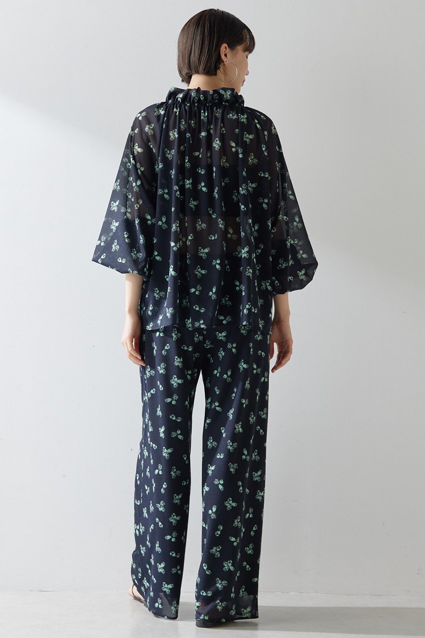 【ウィムガゼット/Whim Gazette】のシアーフラワーパンツ 人気、トレンドファッション・服の通販 founy(ファニー) 　ファッション　Fashion　レディースファッション　WOMEN　パンツ　Pants　おすすめ　Recommend　シアー　Sheer　シフォン　Chiffon　シンプル　Simple　ストレッチ　Stretch　セットアップ　Set Up　フロント　Front　ワイド　Wide　ヴィンテージ　Vintage　エレガント 上品　Elegant　NEW・新作・新着・新入荷　New Arrivals　other-4|ID: prp329100004520337 ipo3291000000031960864