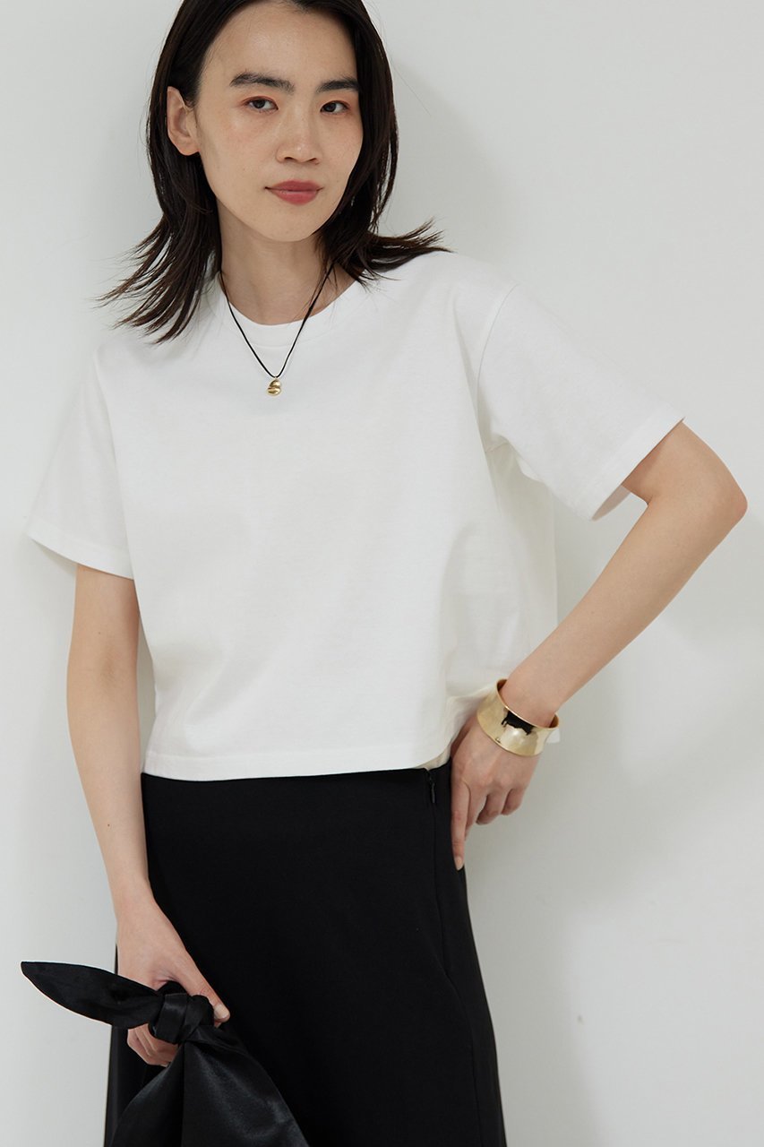 【ガリャルダガランテ/GALLARDAGALANTE】のクロップドT 人気、トレンドファッション・服の通販 founy(ファニー) 　ファッション　Fashion　レディースファッション　Fashion for Women　トップス・カットソー　Cut & Sew Tops　シャツ・ブラウス・オフィスカジュアル　Elegant Blouses & Button-Ups　ロングTシャツ・Tシャツ　Longline T-Shirts & Tees　カットソー・ベーシックTシャツ　Cut-and-Sewn Tops / Stretch Tees & Basics　クロップド　Cropped, Short Length　ショート　Short, Short Length　スリーブ　Sleeve, Long Sleeve / Short Sleeve　ボトム　Bottoms, Lower Wear　夏　Summer　春　Spring　S/S・春夏　SS, Spring/Summer, Warm Season　other-6|ID: prp329100004520346 ipo3291000000033022080