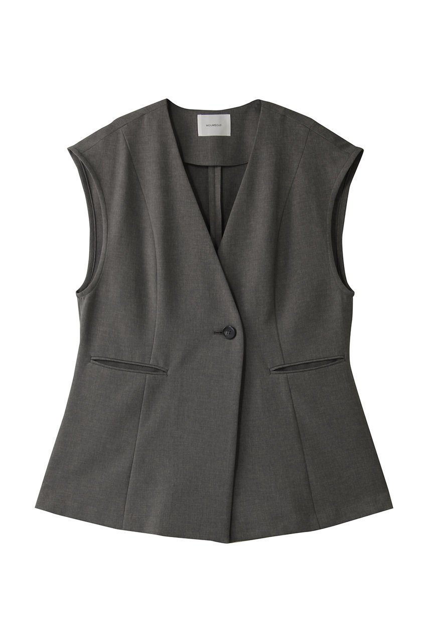 【ミディウミソリッド/MIDIUMISOLID】のno collar vest.M ベスト インテリア・キッズ・メンズ・レディースファッション・服の通販 founy(ファニー) 　ファッション　Fashion　レディースファッション　WOMEN　アウター　Coat Outerwear　ジャケット　Jackets　おすすめ　Recommend　ジャケット　Jacket　スリーブ　Sleeve　フレア　Flare　フレンチ　French　ベスト　Vest　エレガント 上品　Elegant　NEW・新作・新着・新入荷　New Arrivals　gray|ID: prp329100004520364 ipo3291000000031961096