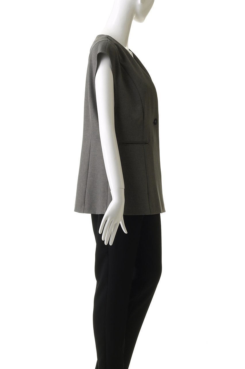 【ミディウミソリッド/MIDIUMISOLID】のno collar vest.M ベスト 人気、トレンドファッション・服の通販 founy(ファニー) 　ファッション　Fashion　レディースファッション　WOMEN　アウター　Coat Outerwear　ジャケット　Jackets　おすすめ　Recommend　ジャケット　Jacket　スリーブ　Sleeve　フレア　Flare　フレンチ　French　ベスト　Vest　エレガント 上品　Elegant　NEW・新作・新着・新入荷　New Arrivals　other-3|ID: prp329100004520364 ipo3291000000031961098