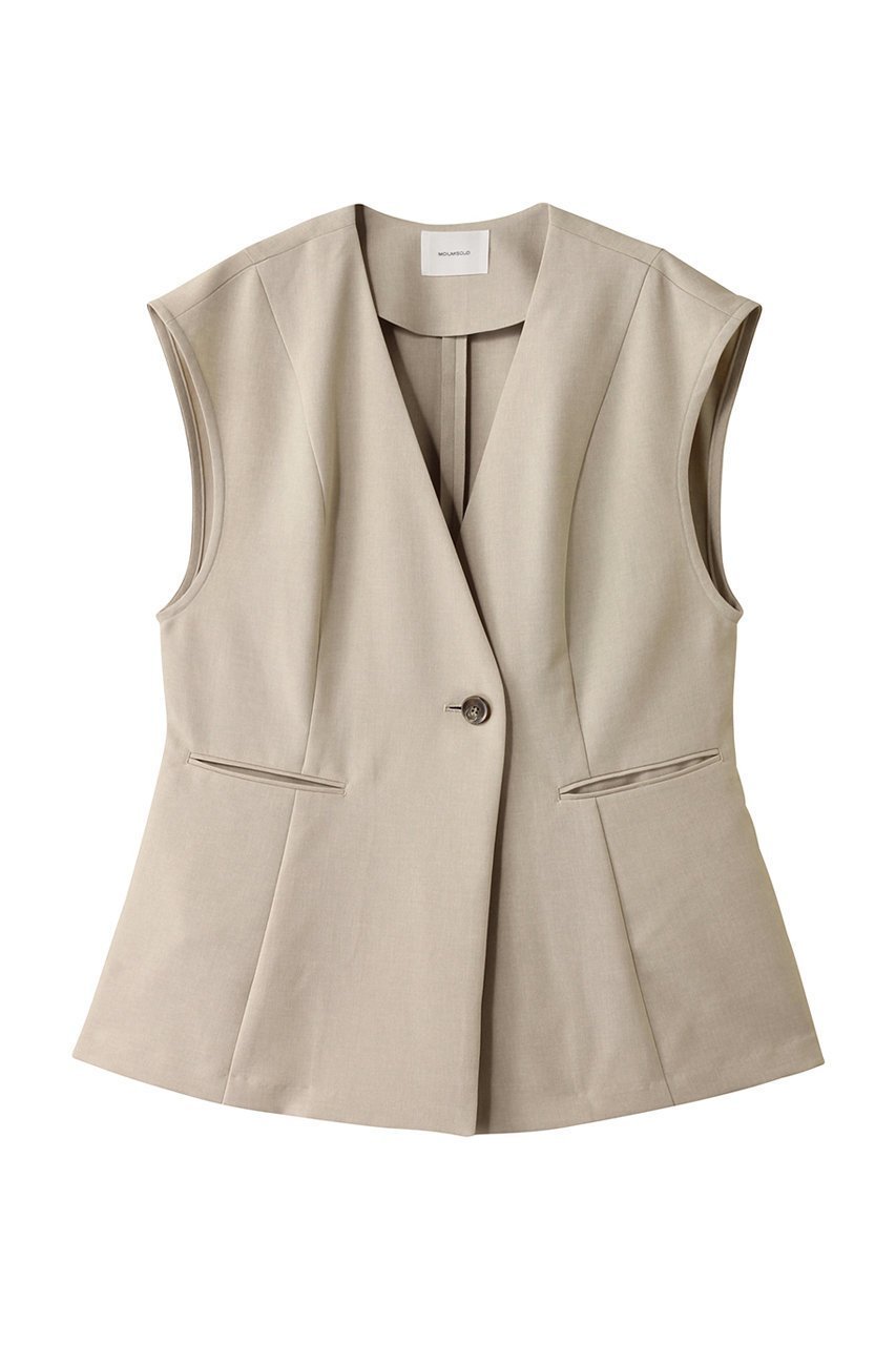 【ミディウミソリッド/MIDIUMISOLID】のno collar vest.M ベスト インテリア・キッズ・メンズ・レディースファッション・服の通販 founy(ファニー) 　ファッション　Fashion　レディースファッション　Ladies' Fashion Online　アウター　Coat Outerwear　ジャケット　Jackets　おすすめ　Recommend　ジャケット　Jacket　スリーブ　Sleeve　フレア　Flare　フレンチ　French　ベスト　Vest　エレガント 上品　Elegant　beige|ID: prp329100004520364 ipo3291000000032013333