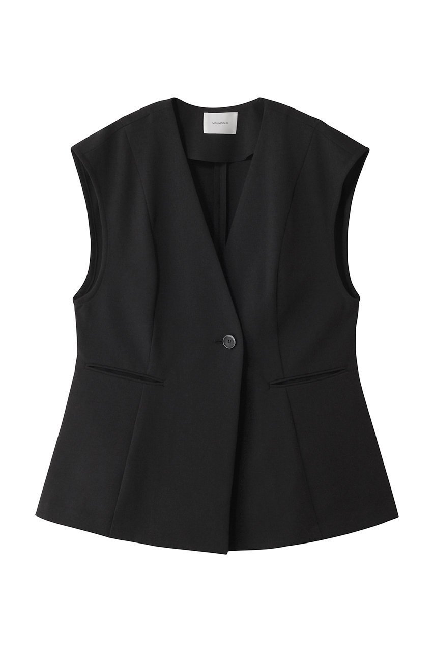【ミディウミソリッド/MIDIUMISOLID】のno collar vest.M ベスト インテリア・キッズ・メンズ・レディースファッション・服の通販 founy(ファニー) 　ファッション　Fashion　レディースファッション　Ladies' Fashion Online　アウター　Coat Outerwear　ジャケット　Jackets　おすすめ　Recommend　ジャケット　Jacket　スリーブ　Sleeve　フレア　Flare　フレンチ　French　ベスト　Vest　エレガント 上品　Elegant　black|ID: prp329100004520364 ipo3291000000032013334