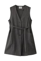 【ミディウミソリッド/MIDIUMISOLID】のA-line no collar long gilet.S ジレ 人気、トレンドファッション・服の通販 founy(ファニー) ファッション Fashion レディースファッション WOMEN アウター Coat Outerwear ジャケット Jackets ジャケット Jacket ベスト Vest エレガント 上品 Elegant NEW・新作・新着・新入荷 New Arrivals |ID:prp329100004520365