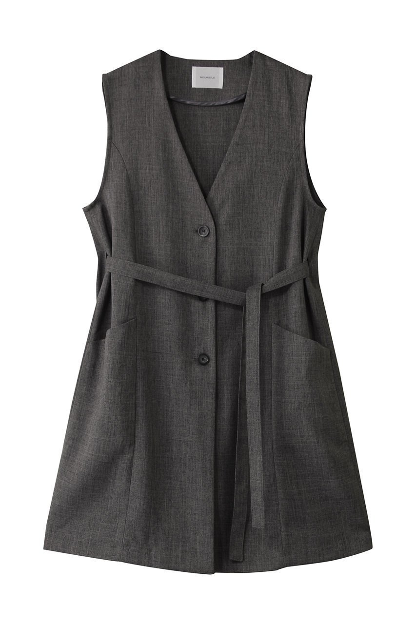 【ミディウミソリッド/MIDIUMISOLID】のA-line no collar long gilet.S ジレ 人気、トレンドファッション・服の通販 founy(ファニー) 　ファッション　Fashion　レディースファッション　WOMEN　アウター　Coat Outerwear　ジャケット　Jackets　ジャケット　Jacket　ベスト　Vest　エレガント 上品　Elegant　NEW・新作・新着・新入荷　New Arrivals　 other-1|ID: prp329100004520365 ipo3291000000031961103